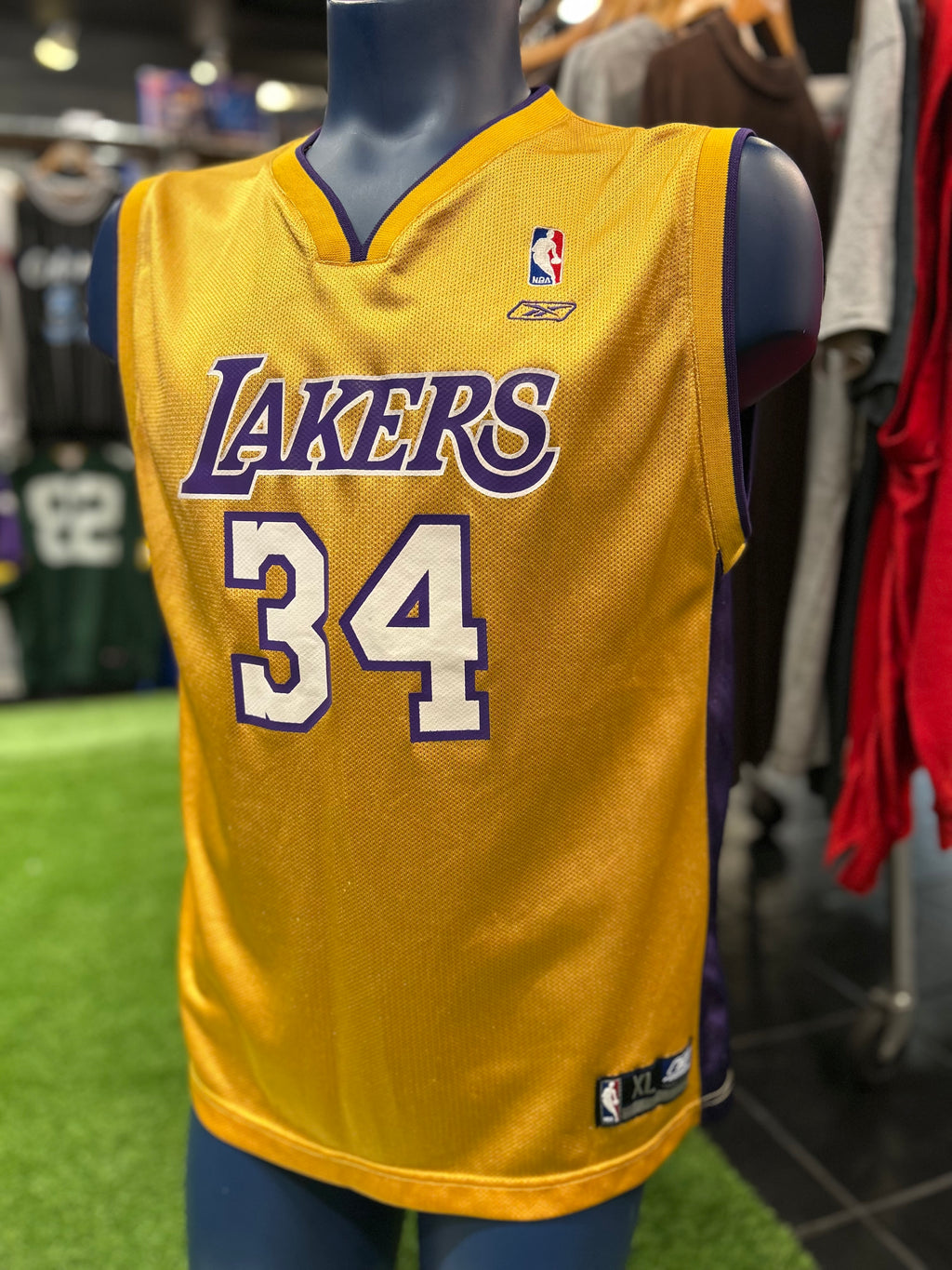 Reebok Los Angeles Lakers #34 Shaquille Oneal Size Youth XL