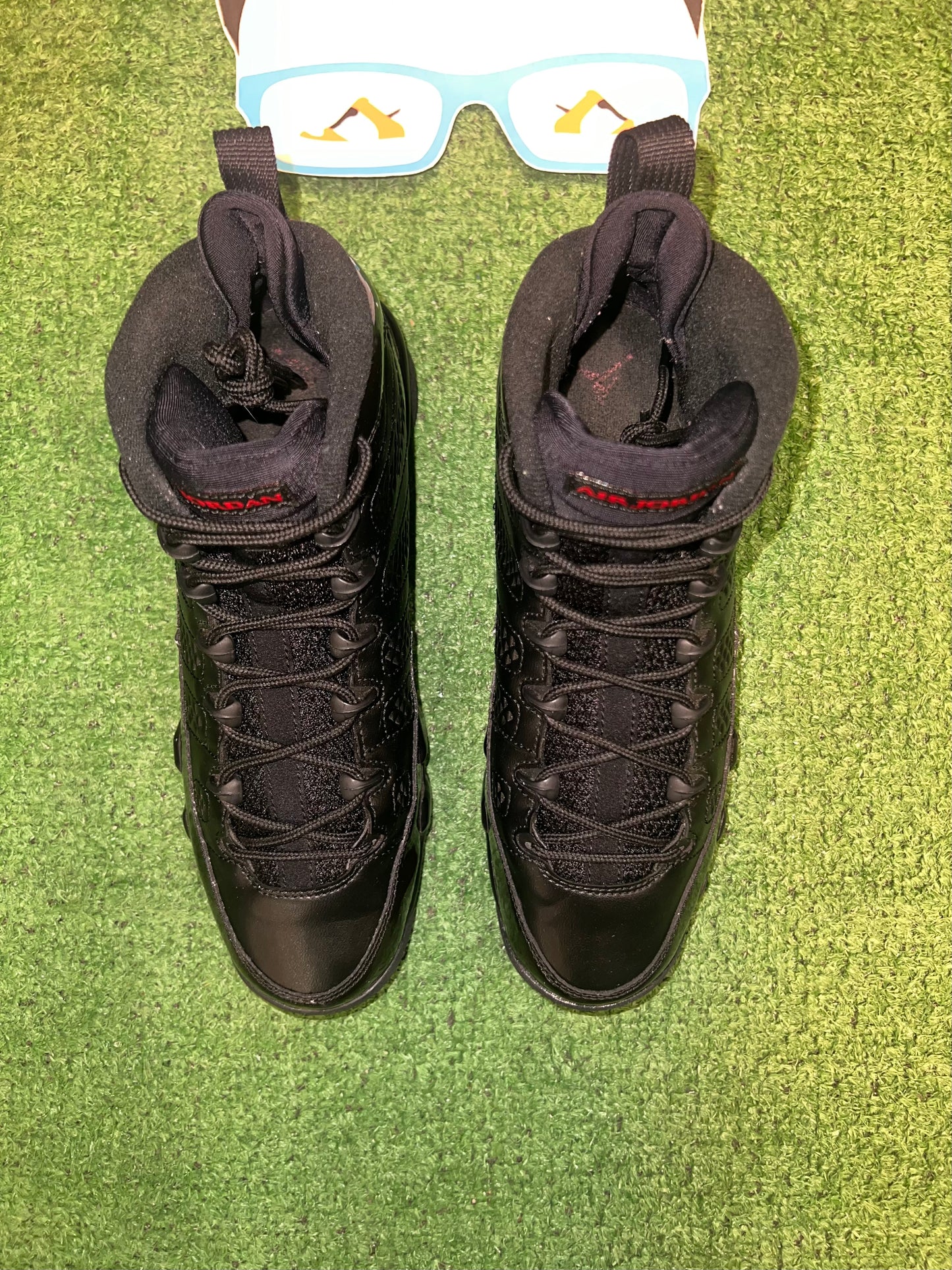 Gradeschool Air Jordan 9 Bred Size 7 Shoes Pre-Owned