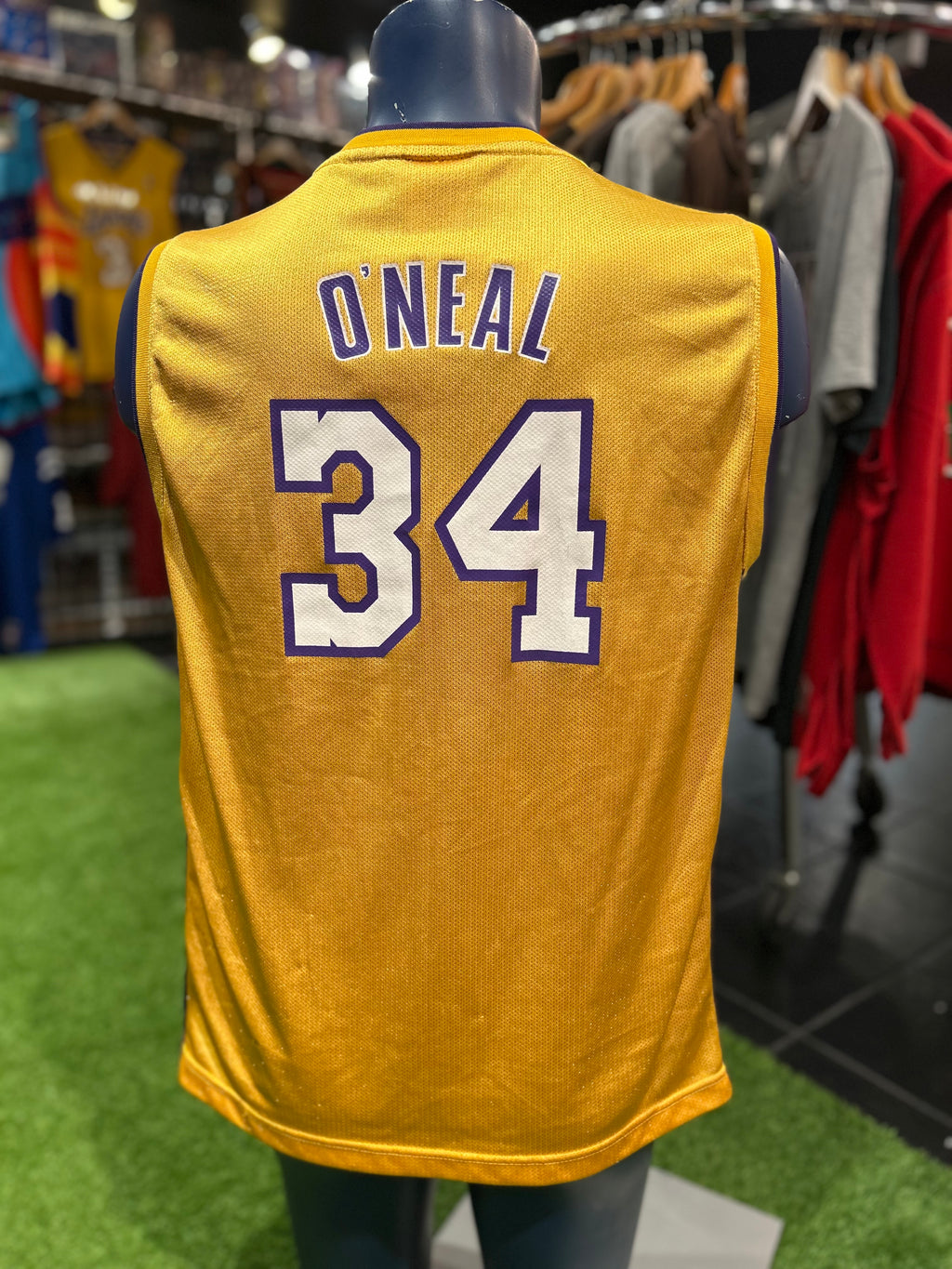 Reebok Los Angeles Lakers #34 Shaquille Oneal Size Youth XL