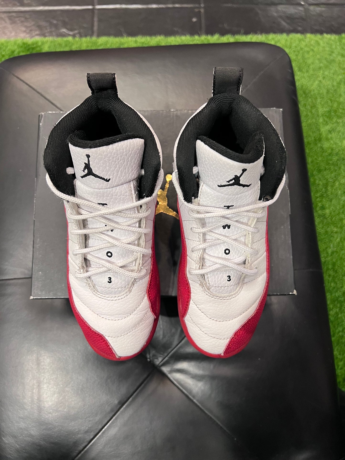 Kids Air Jordan 12 Cherry Size 13c