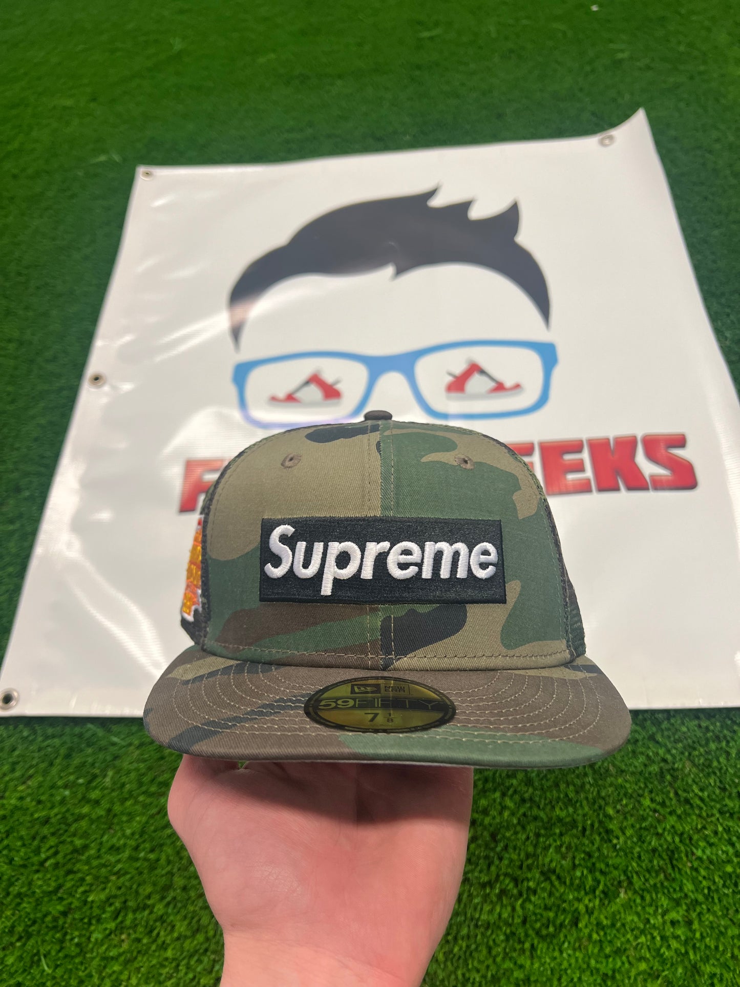 Supreme Mesh Camo New Era Hat Brand New