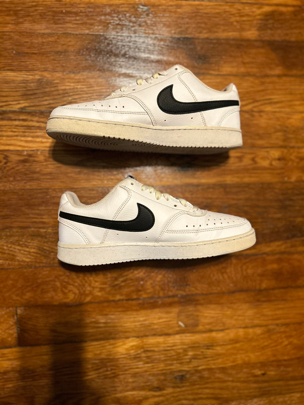 Nike Court Vision Low Next Nature White Black Womens 8.5 Mens 7 DH3158-101