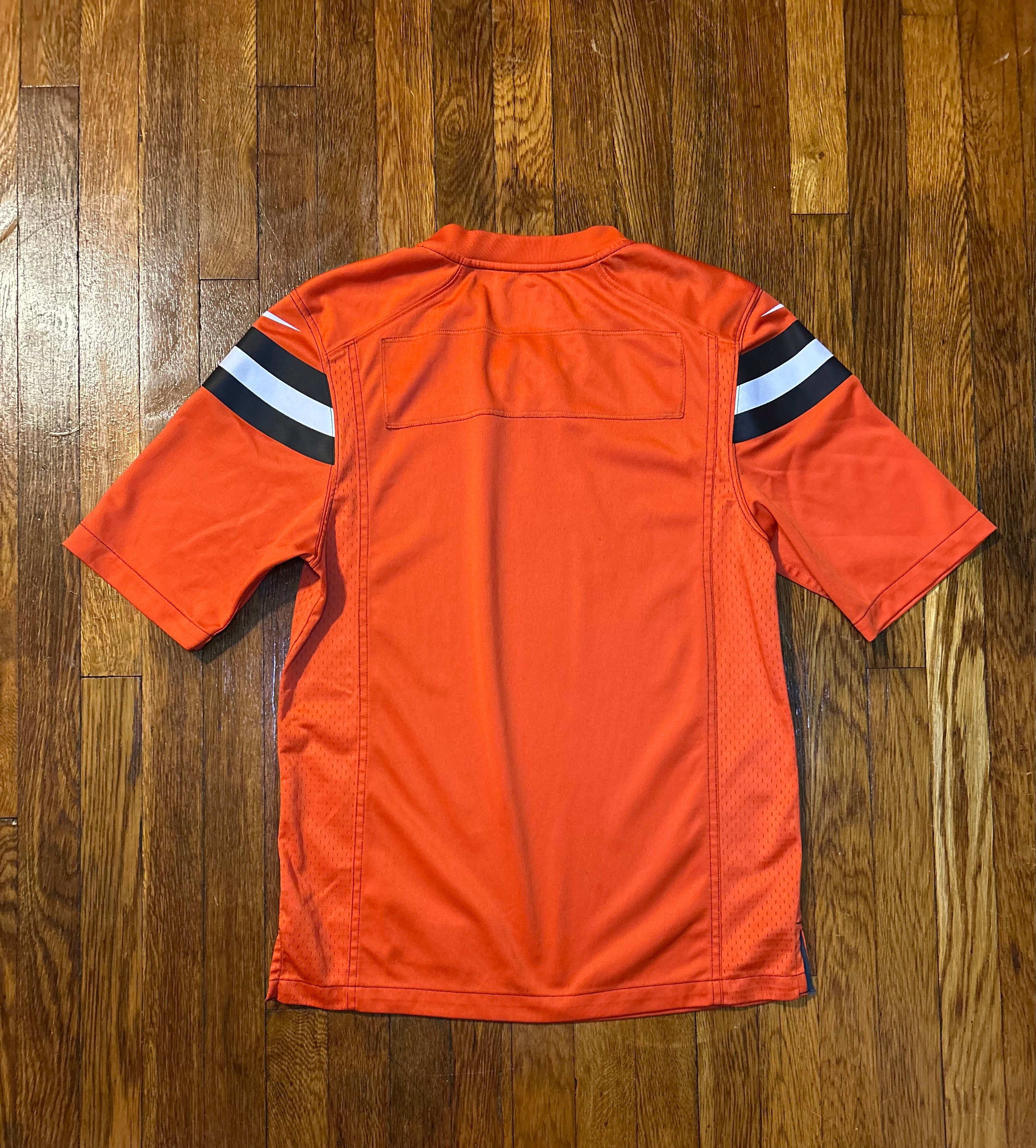 Nike Cleveland Browns Orange Alternate Blank Game Jersey Size S On Field Dawg Pound 2015-19