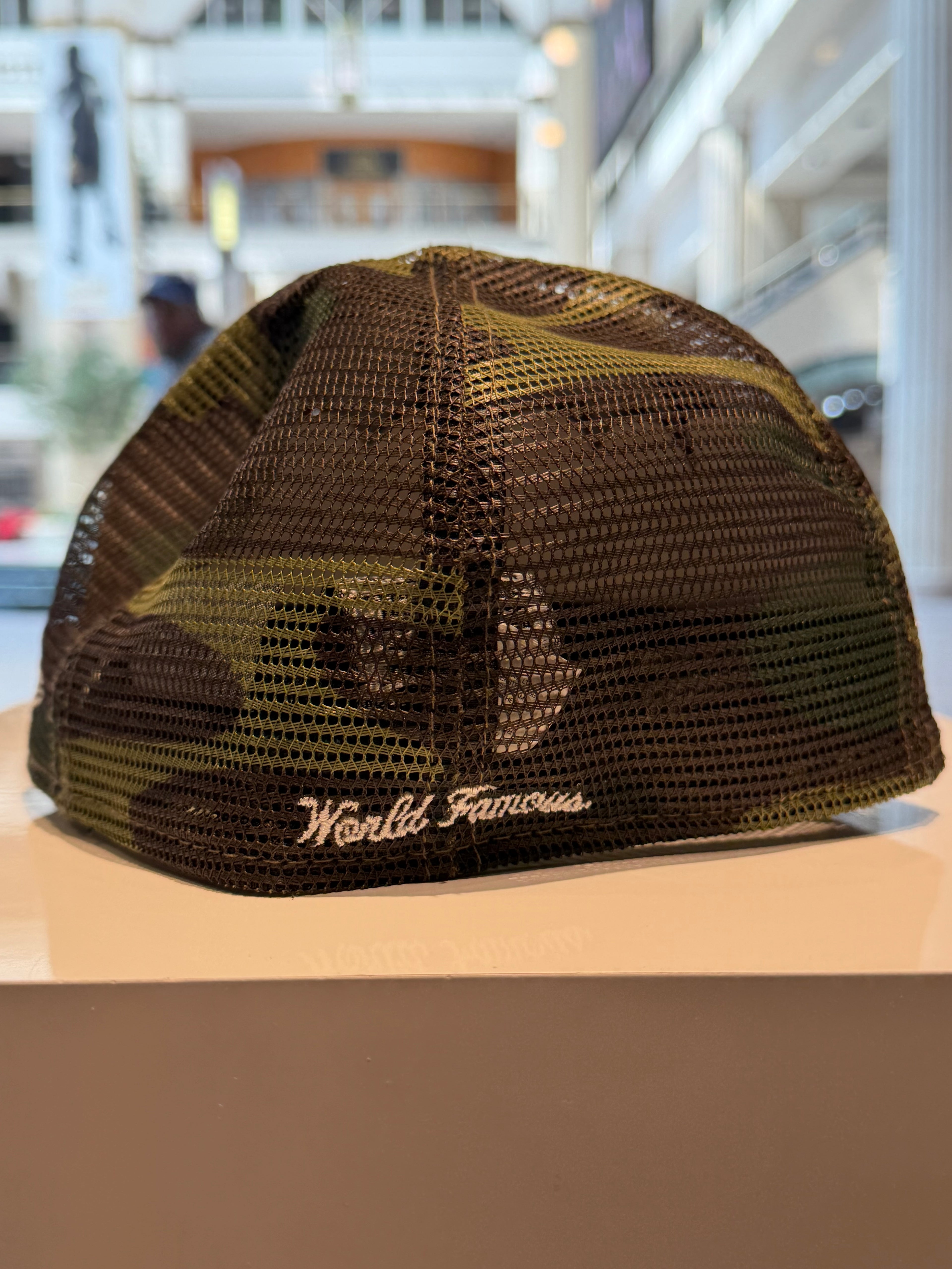Supreme New Era Camo Mesh Fitted Hat Size 7 1/8