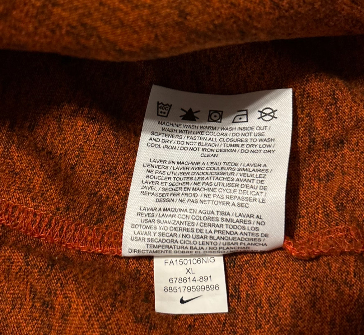 Nike Tech Pack Bonded Jersey Mens XL Orange 678614-891 NWOT New No Tags