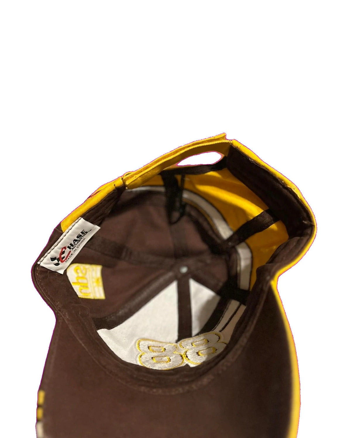 NASCAR 88 UPS Racing Cap Brown Yellow Dale Jarrett Signature UPS Shield New