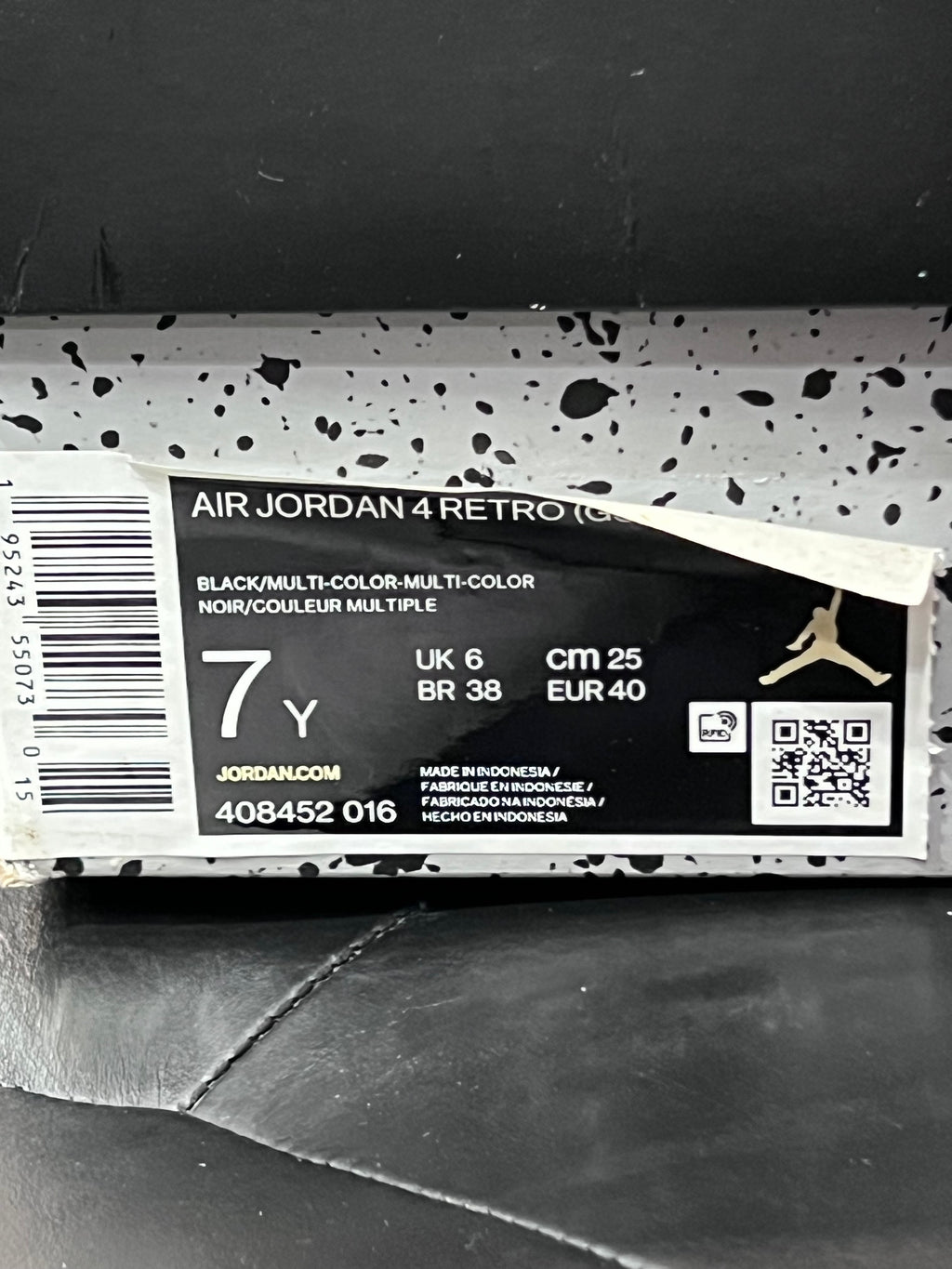 Gradeschool Air Jordan 4 Red Thunder Size 7