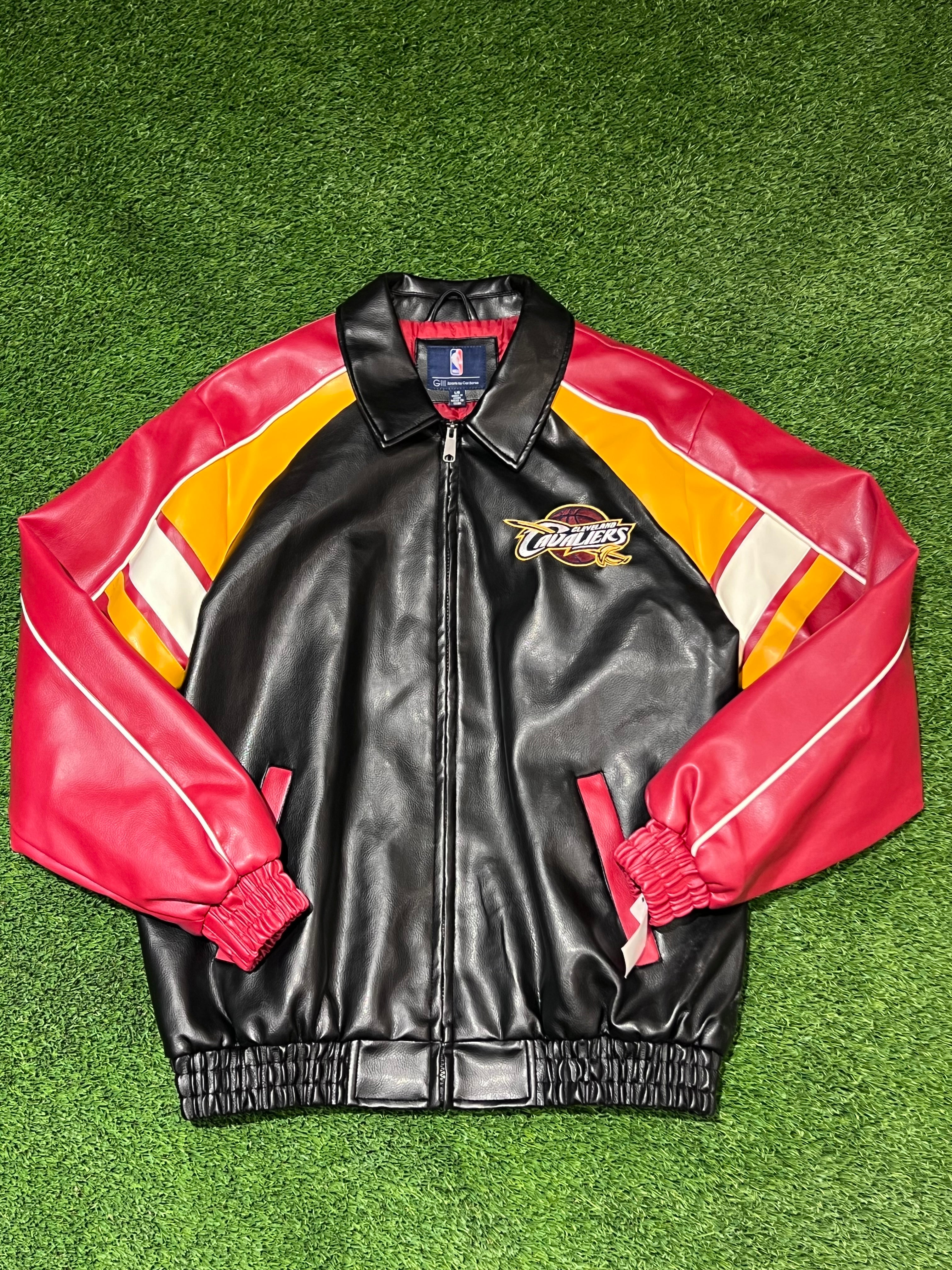 G3 Sports Carl Banks Cleveland Cavaliers Leather Jacket Size L
