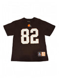 NFL Team Cleveland Browns Ozzie Newsome 82 T-Shirt HOF Patch L Large