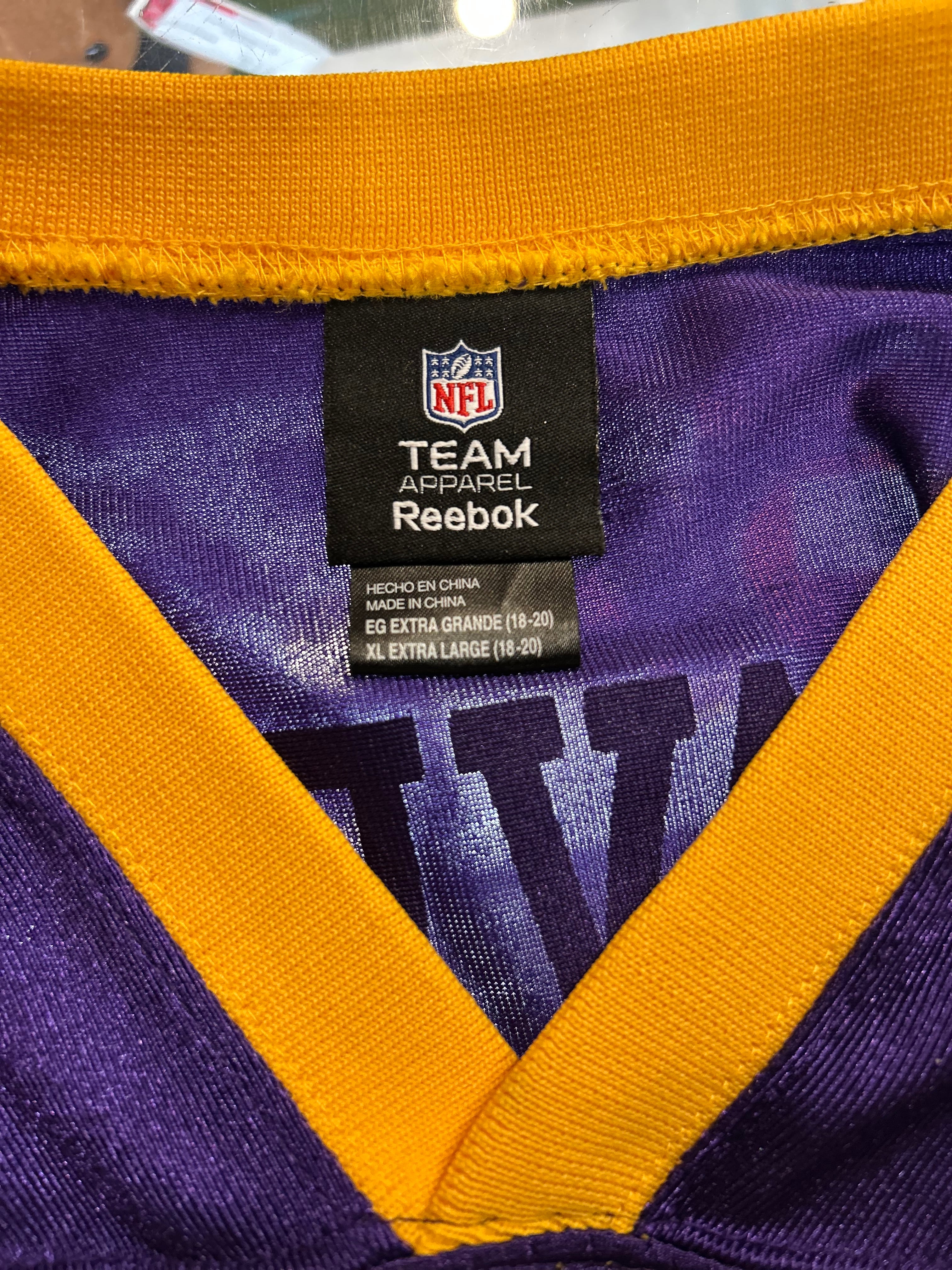Vintage Reebok NFL Minnesota Vikings #4 Brett Farve Jersey Youth Size XL