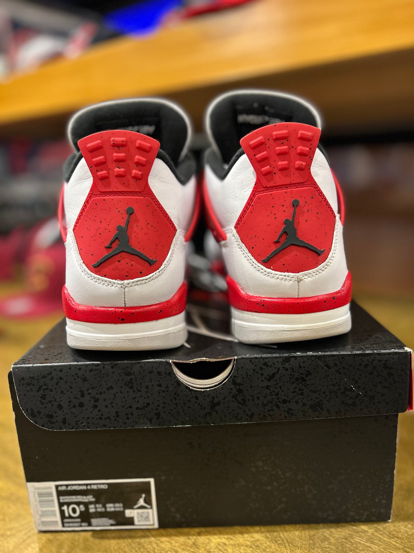 Air Jordan 4 Retro Red Cement Size 10.5 Men Shoes