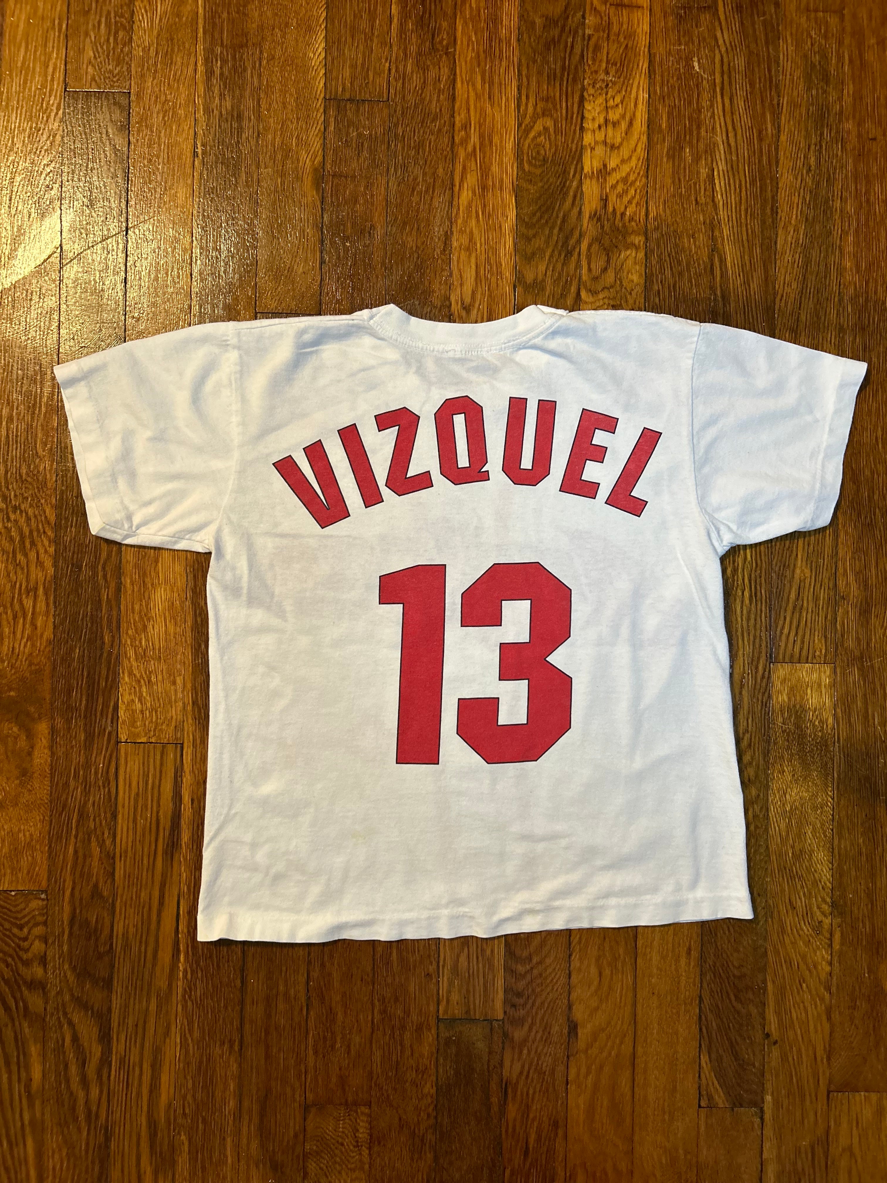 Cleveland Indians Vizquel 13 Jersey Tee Size Large Youth