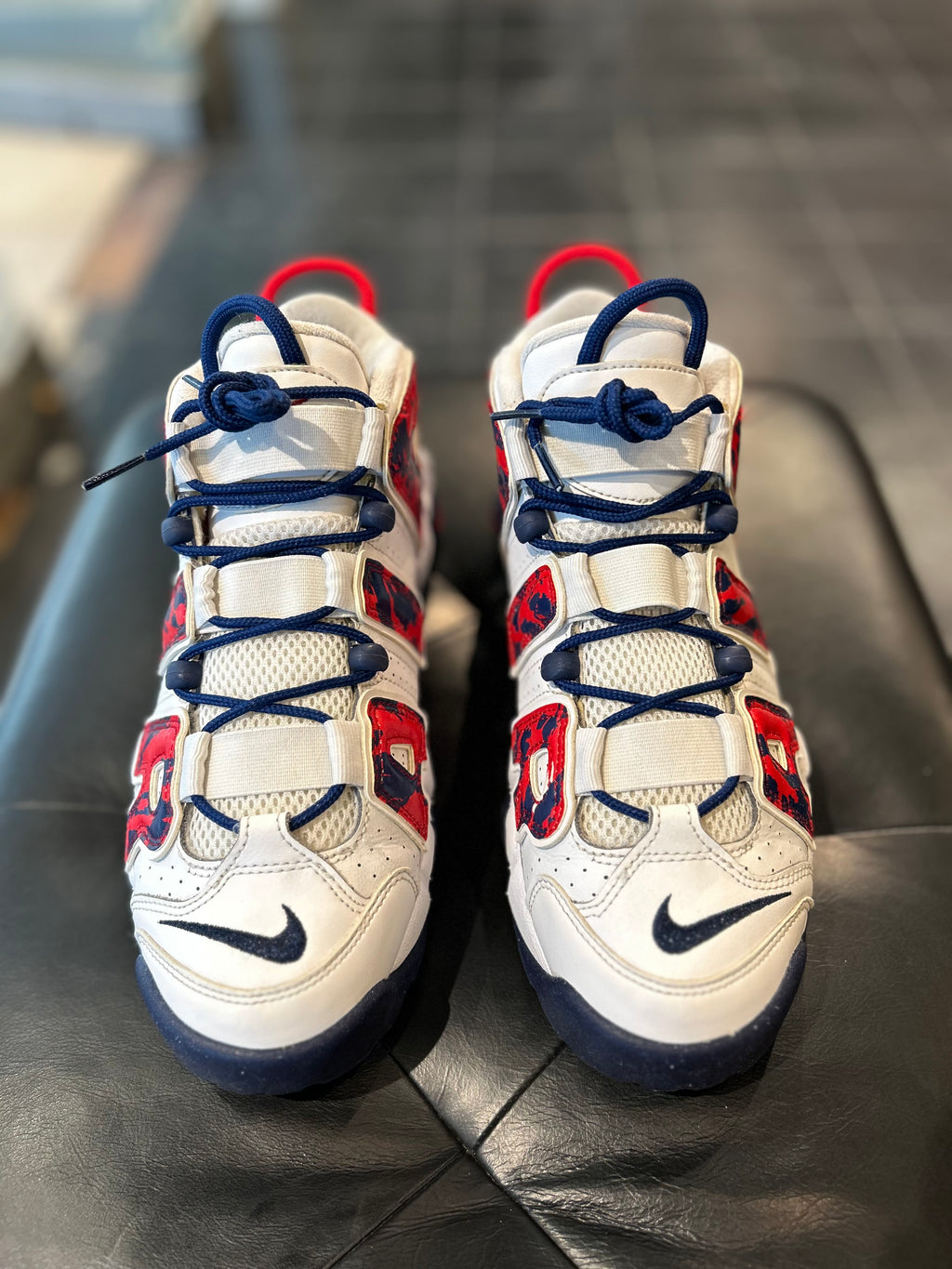 Nike Air More Uptempo Red Camo Size 8.5 Men Shoes