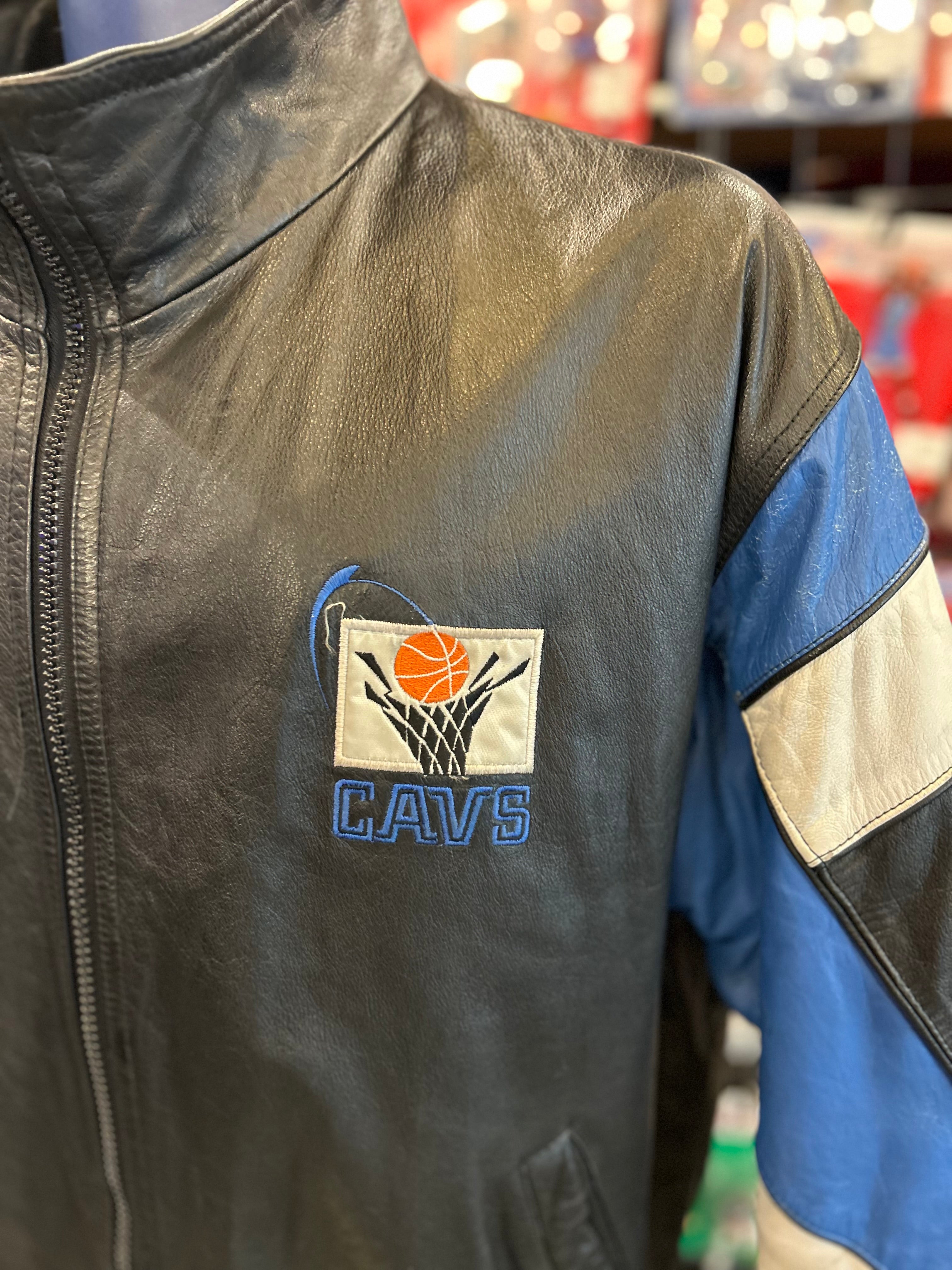 Vintage Pro Player Cleveland Cavs NBA Wilson Leather Jacket