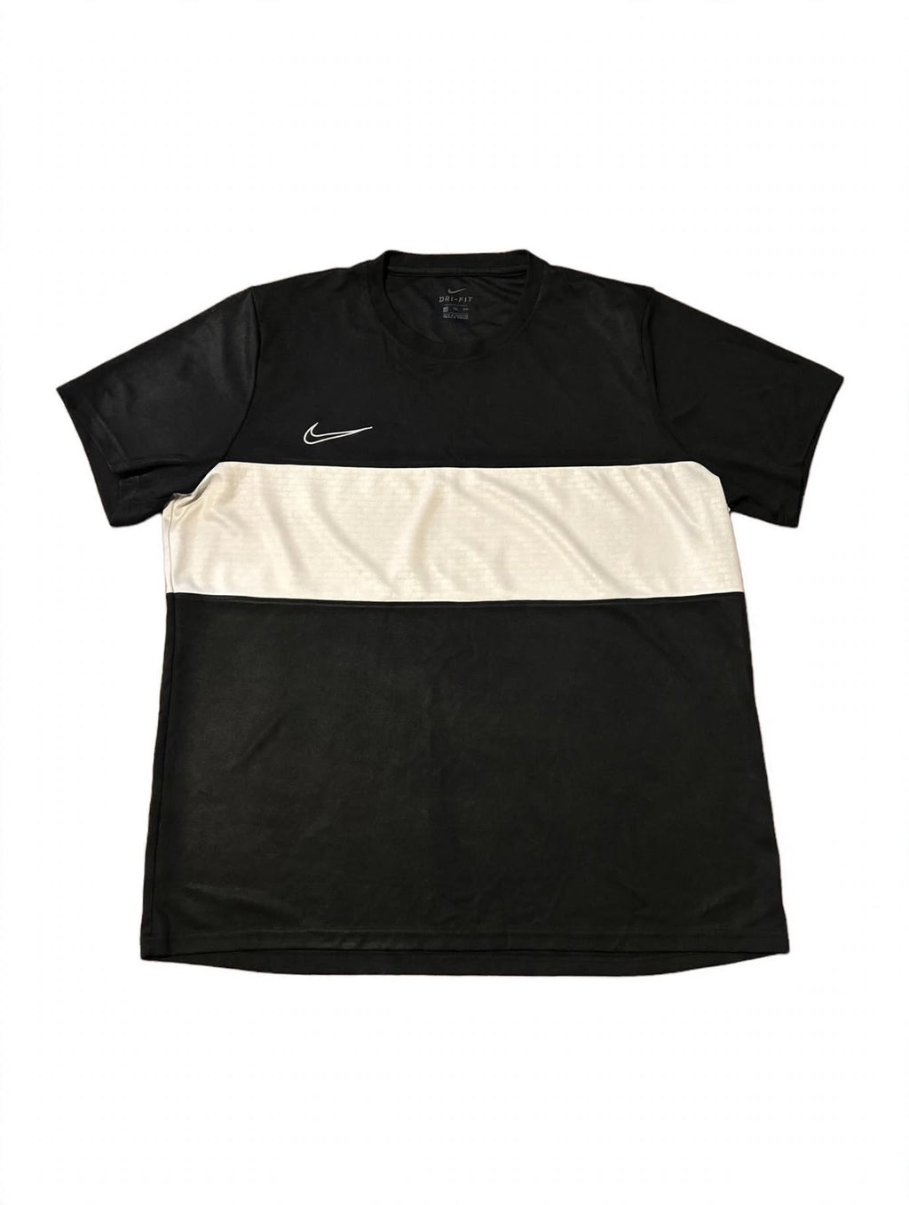 Nike Dri-FIT Training Shirt Mens 2XL Black White Colorblock AJ9998-010 XXL