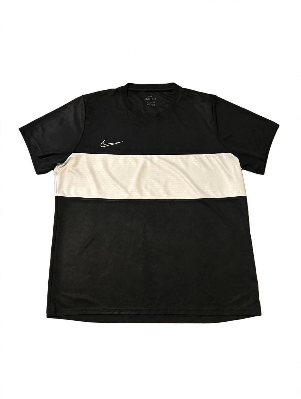 Nike Dri-FIT Training Shirt Mens 2XL Black White Colorblock AJ9998-010 XXL