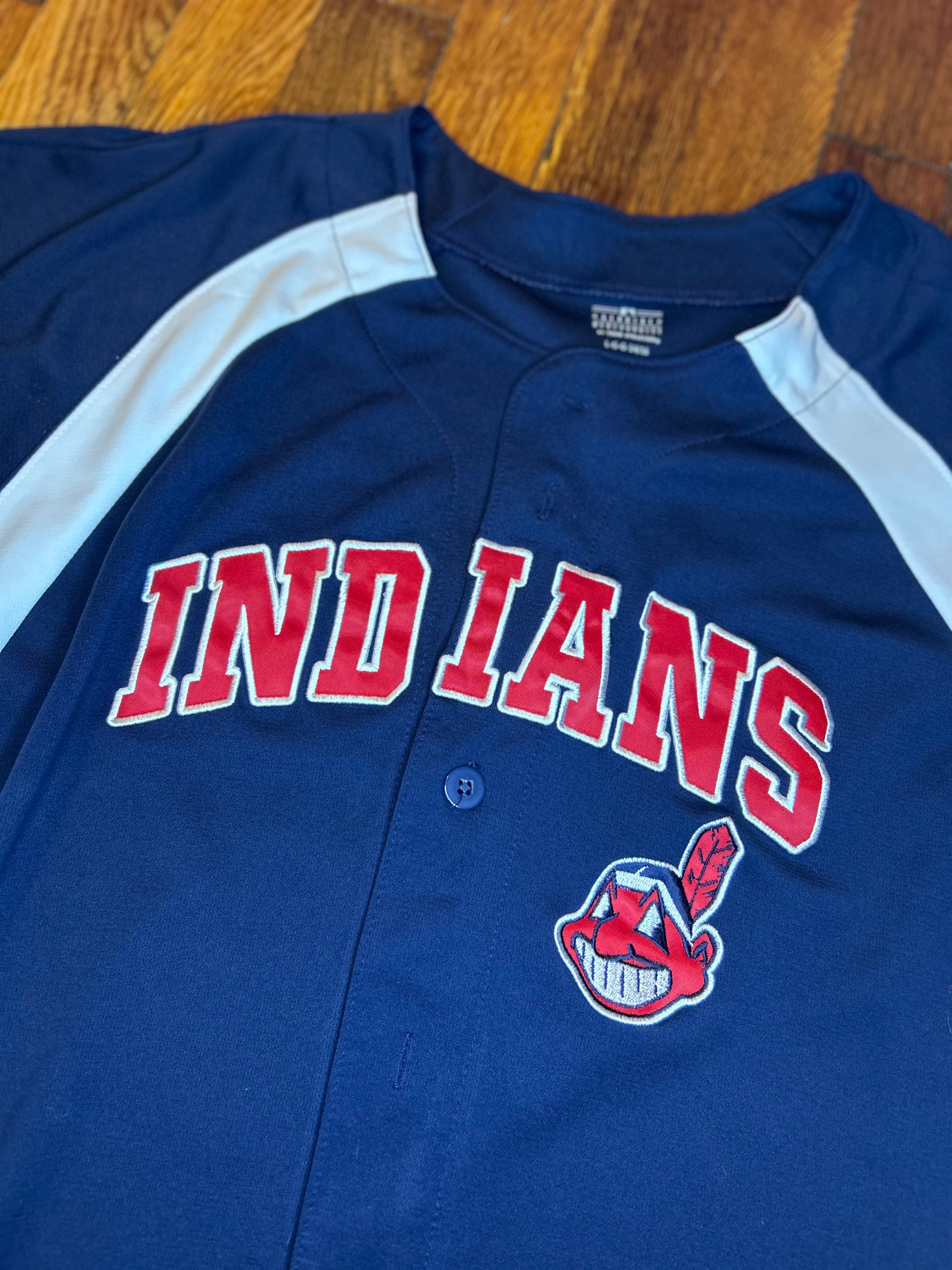 Cleveland Indians Chief Wahoo Women’s Baseball Jersey Size Large