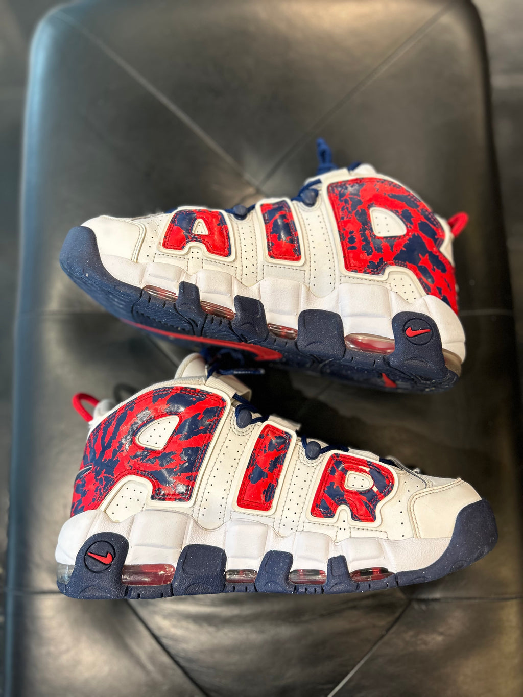 Nike Air More Uptempo Red Camo Size 8.5 Men Shoes