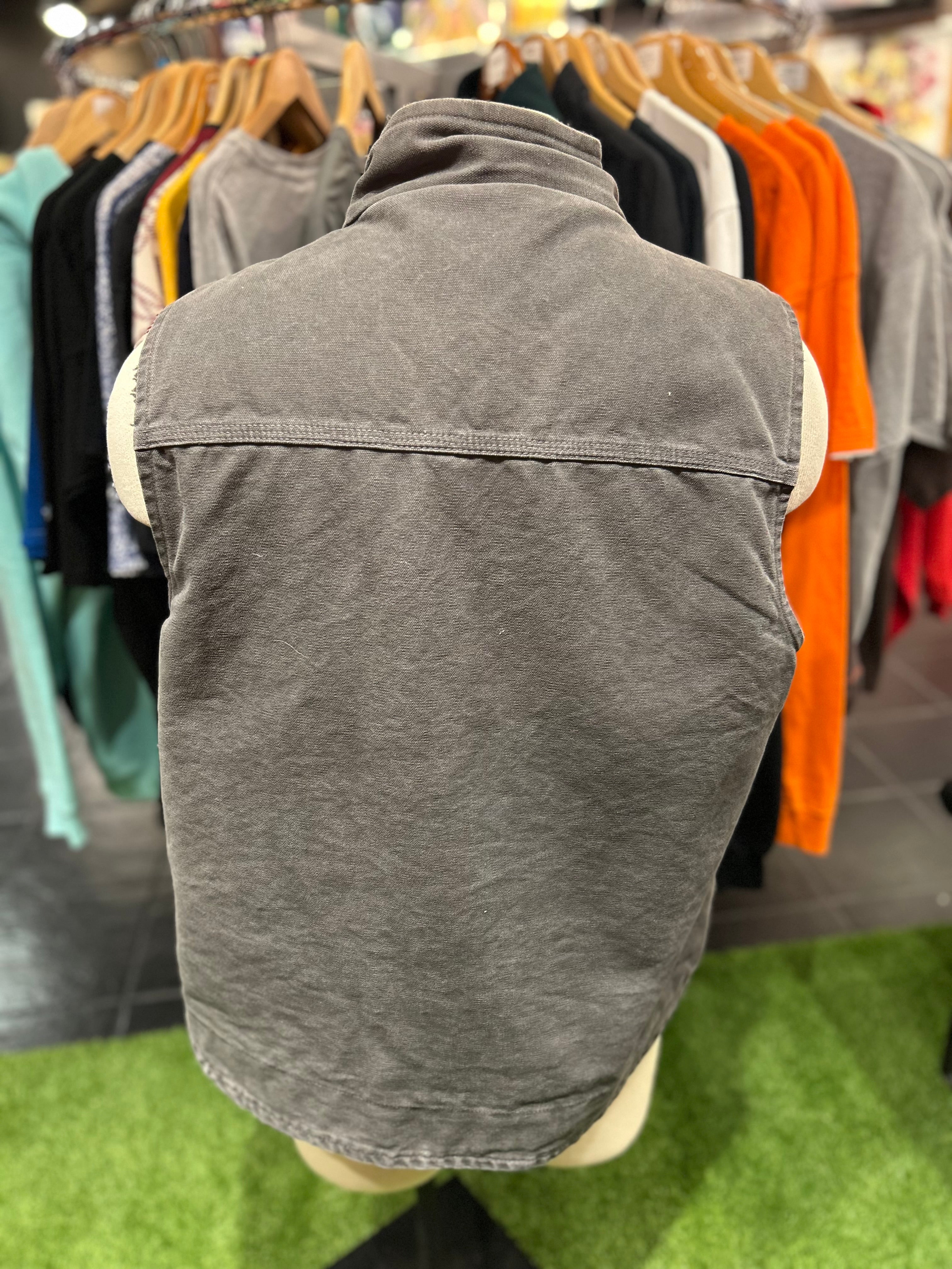 Carhartt Sherpa Lined Vest Grey Size Large Mens