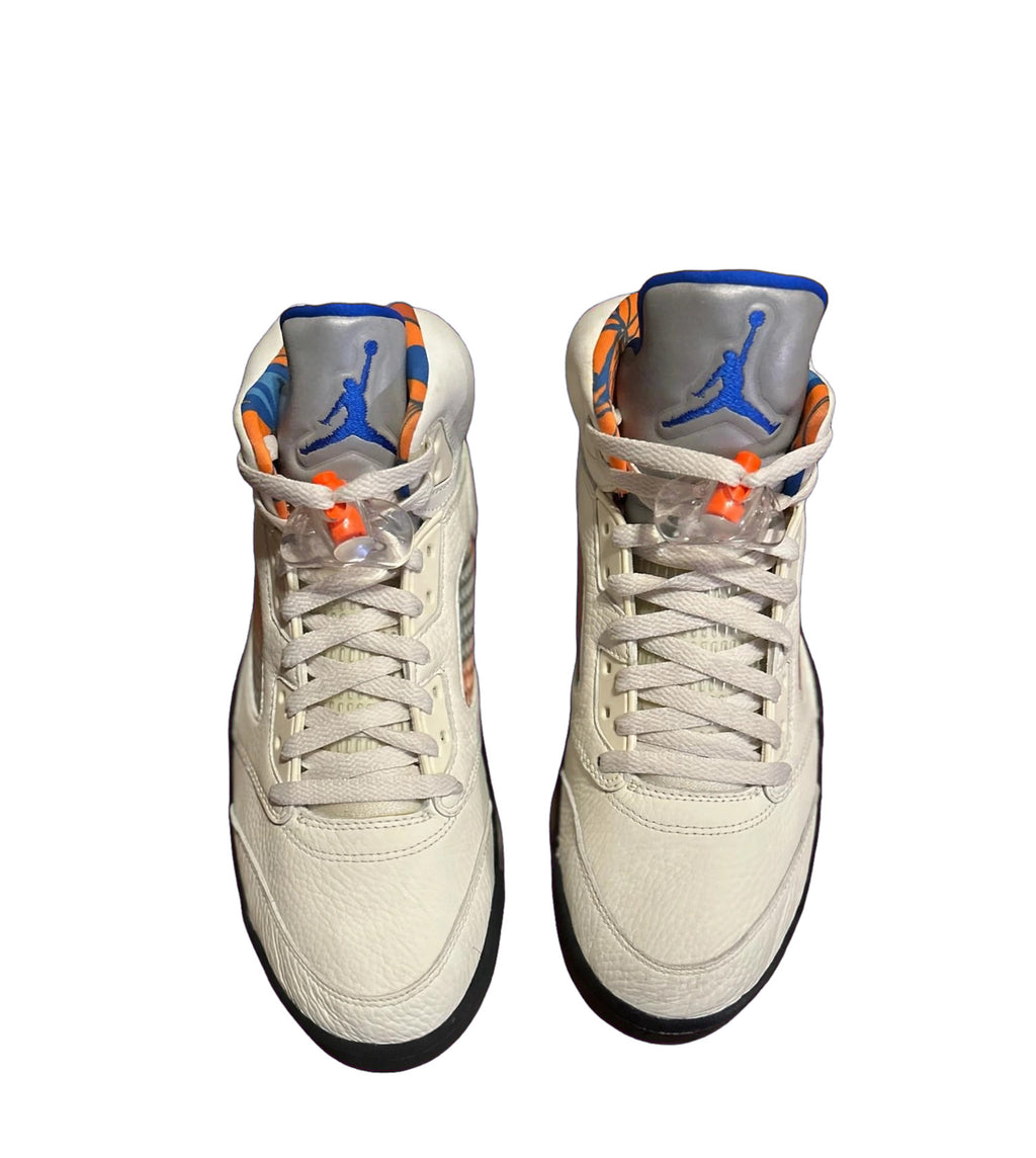 Air Jordan 5 International Flight 136027-148 Sail Orange Blue Size 9