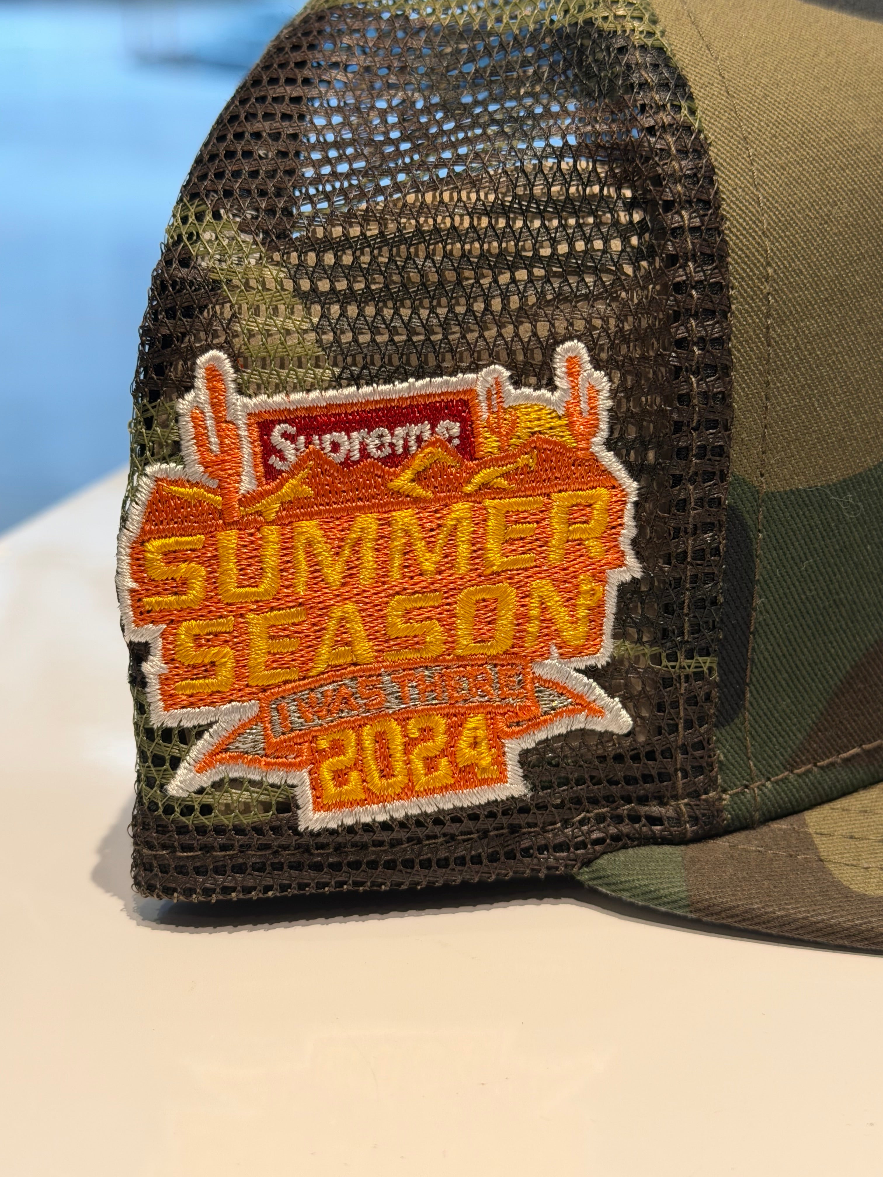 Supreme New Era Camo Mesh Fitted Hat Size 7 1/8