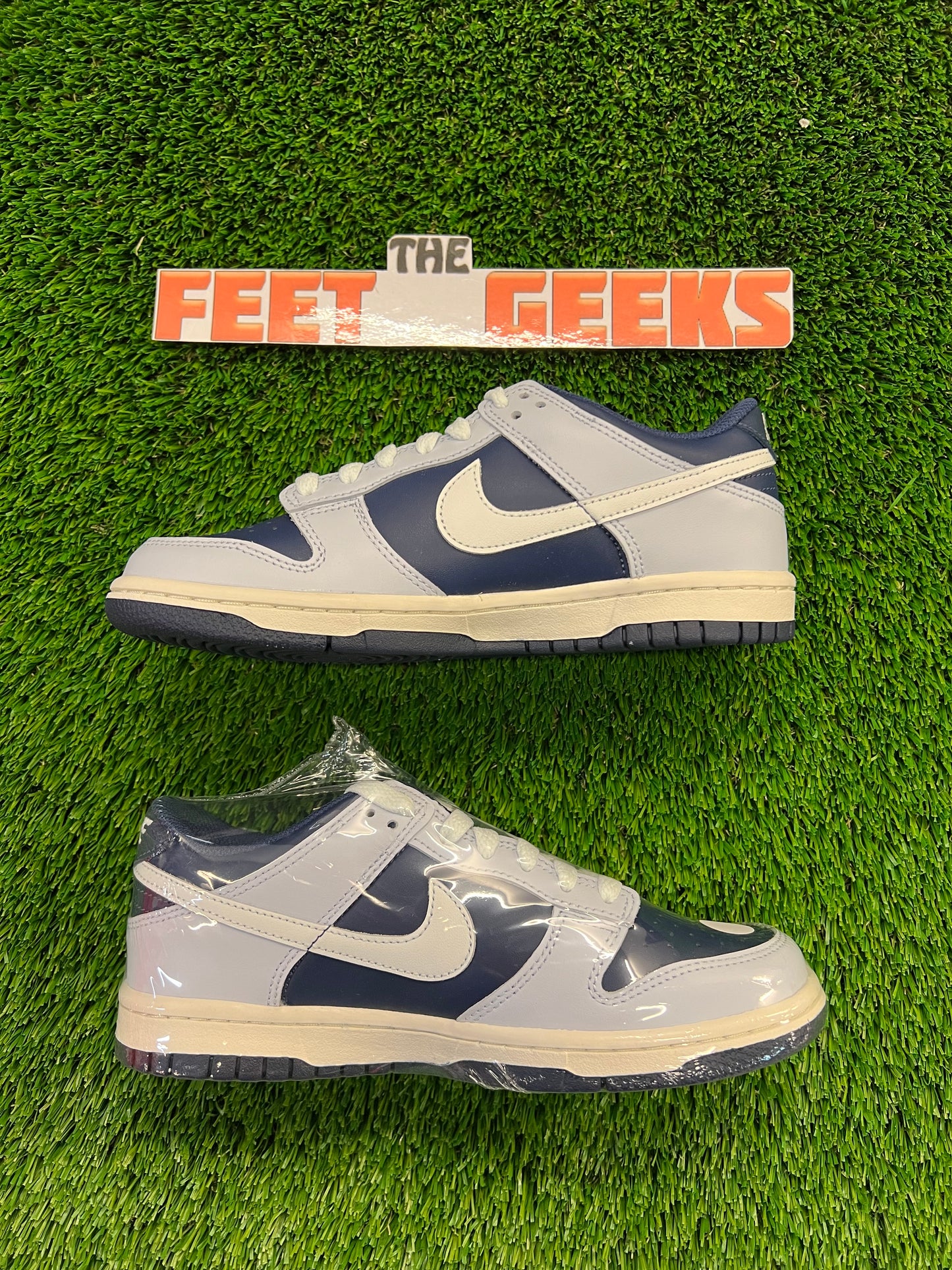 Gradeschool Nike Dunk Low Football Grey Size 4.5y Shoes Brand New