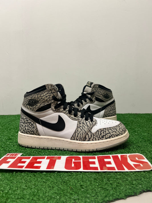 Gradeschool Air Jordan 1 Cement Grey Size 6.5y