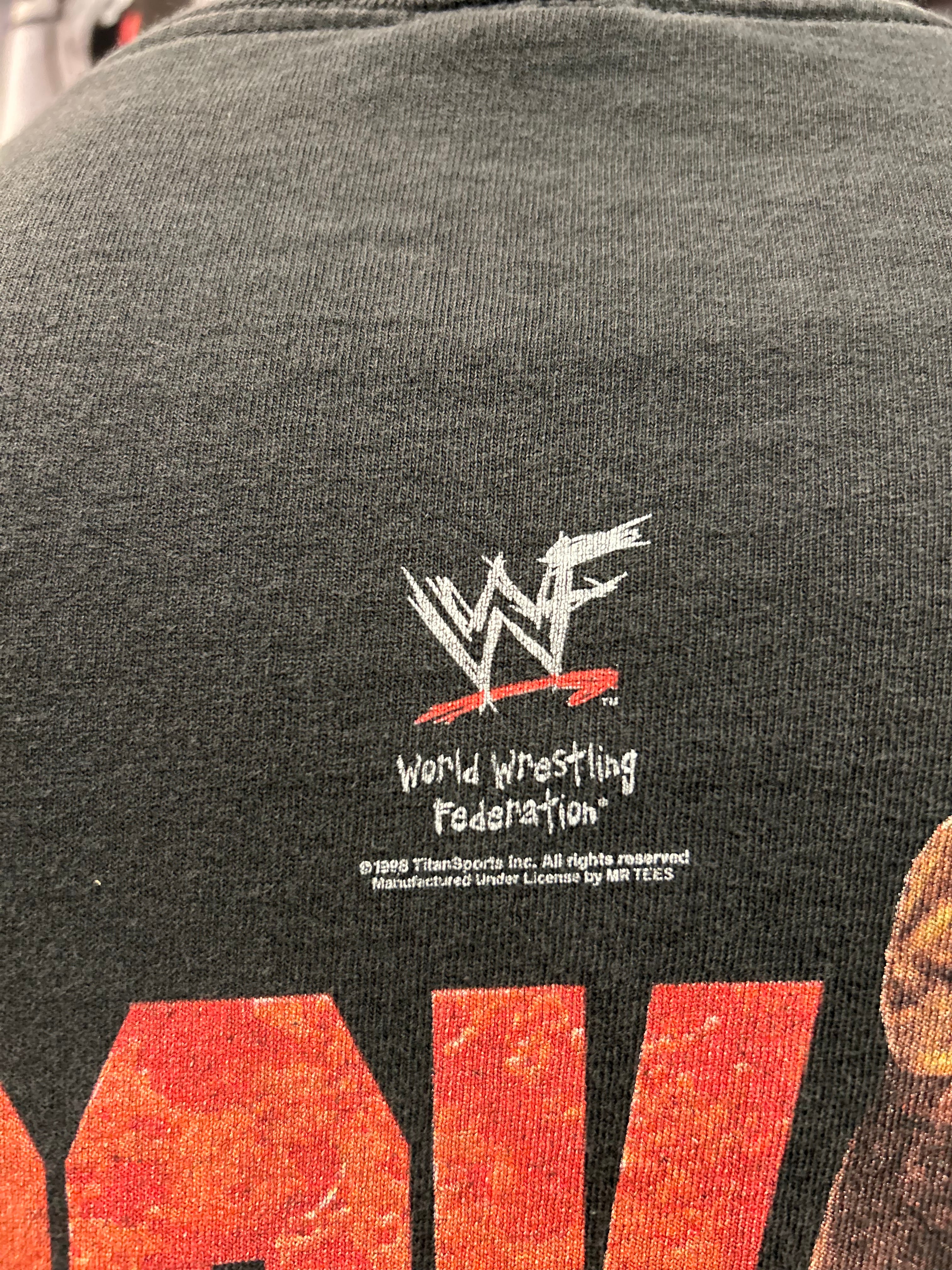 Vintage 1998 WWF The Rock Rocky Maivia Know Your Role T-Shirt Size XL