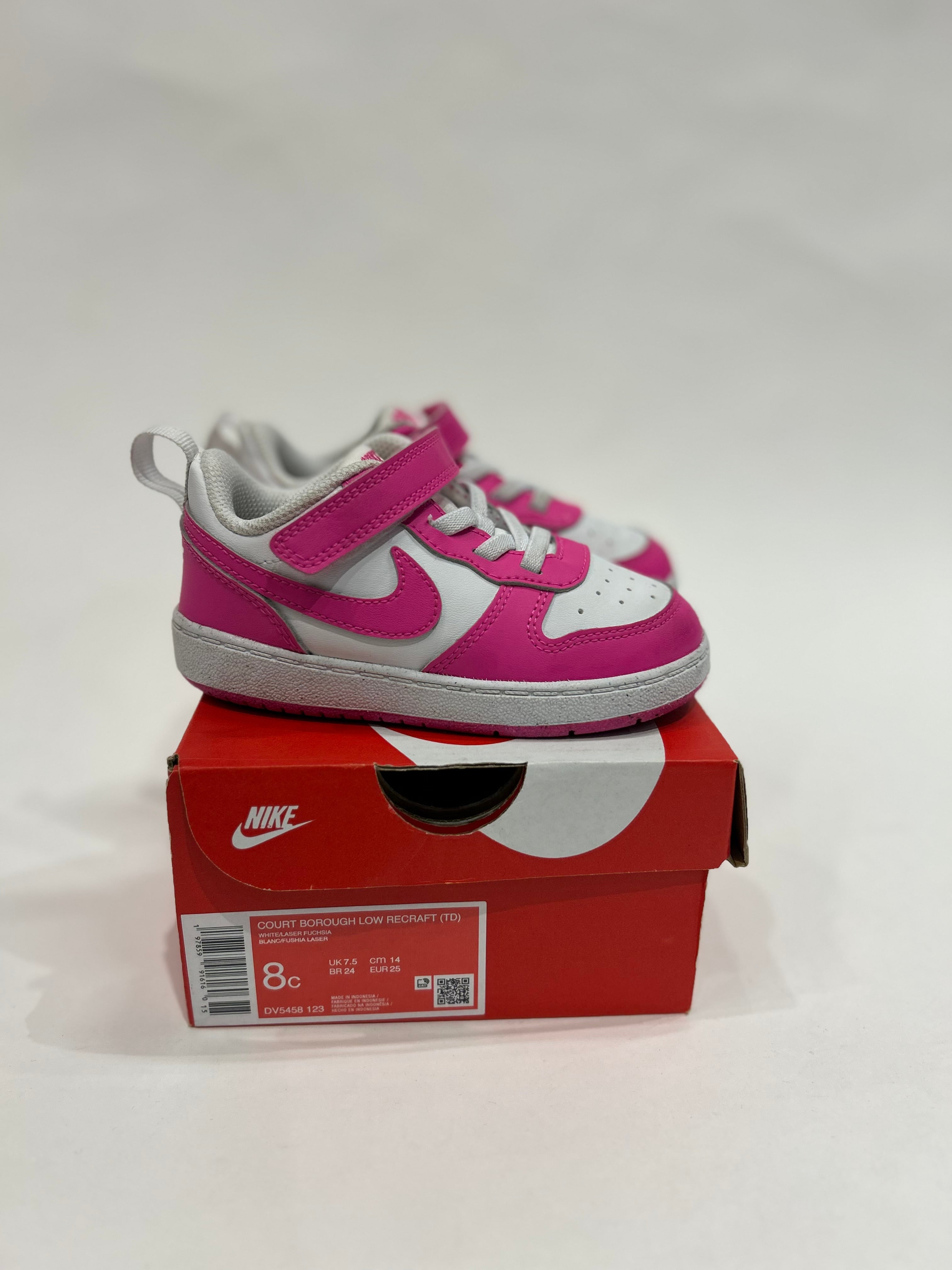 Nike Court Borough Low Recraft Fuscia Size 8C Toddlers shoes