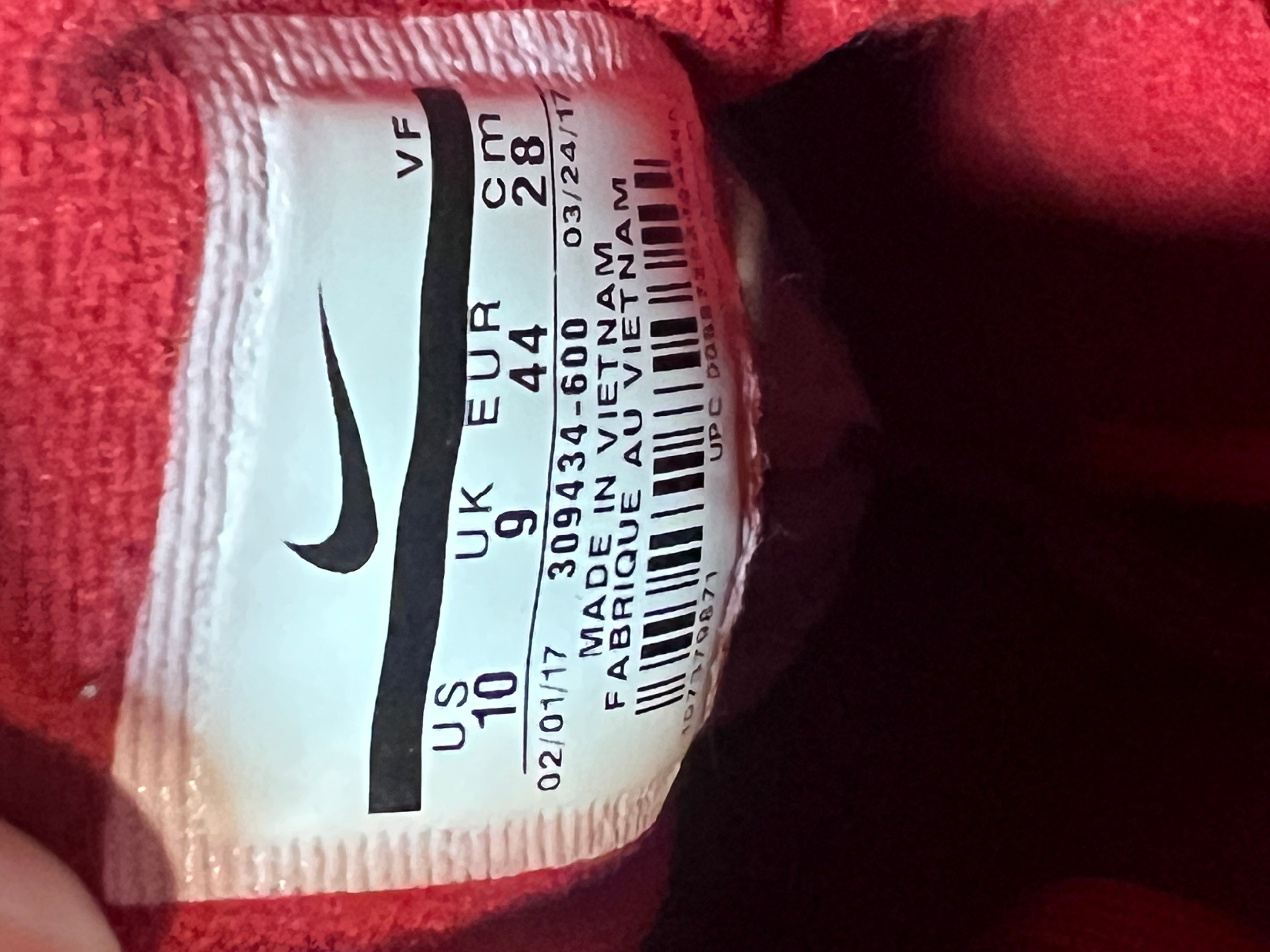 Nike Air Diamond Turf Gym Red Size 10 Men’s Shoes