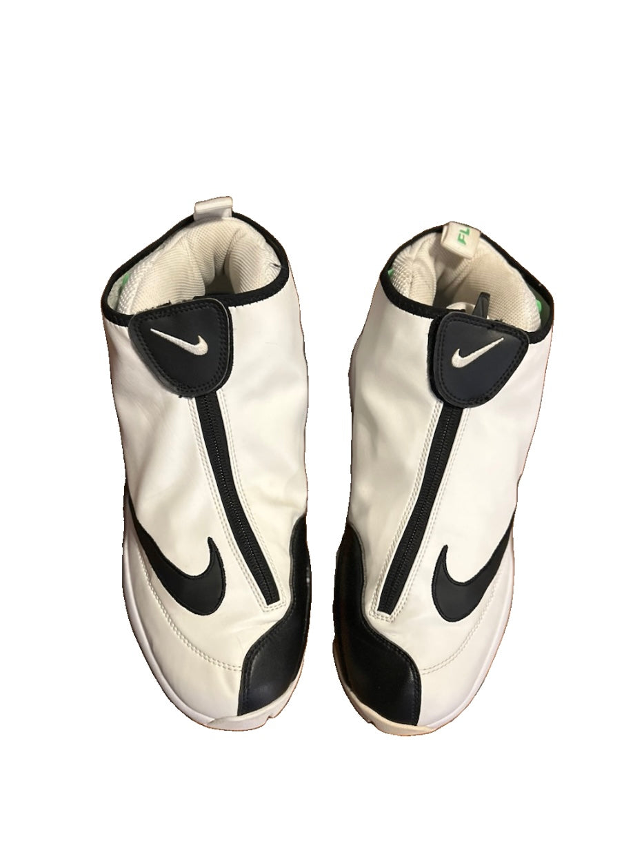 Nike Zoom Flight The Glove White Black Gary Payton 616773-100 Size 9.5 Great Used No Box