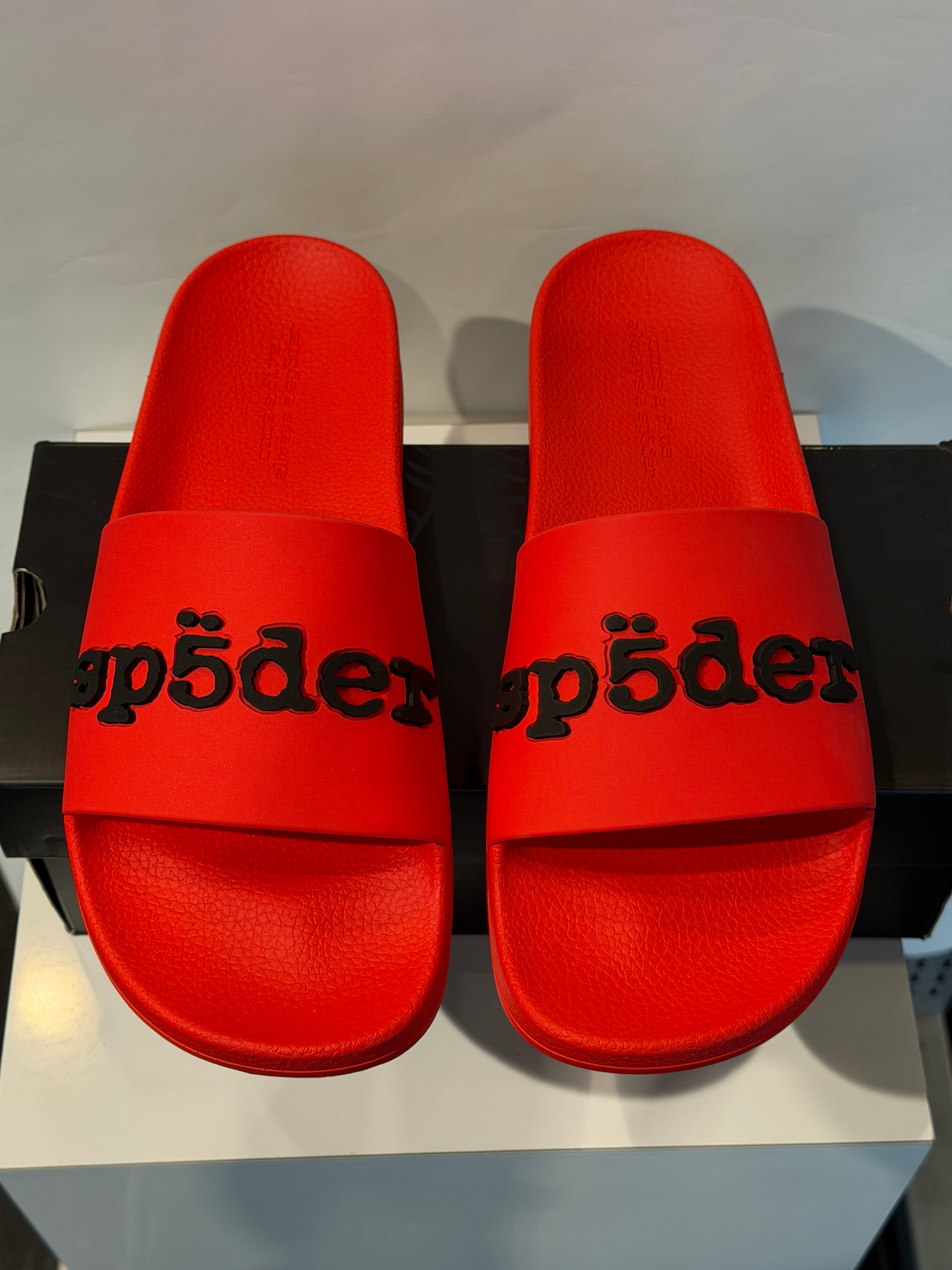 Sp5der Slides Red Size 12 Men’s Shoes