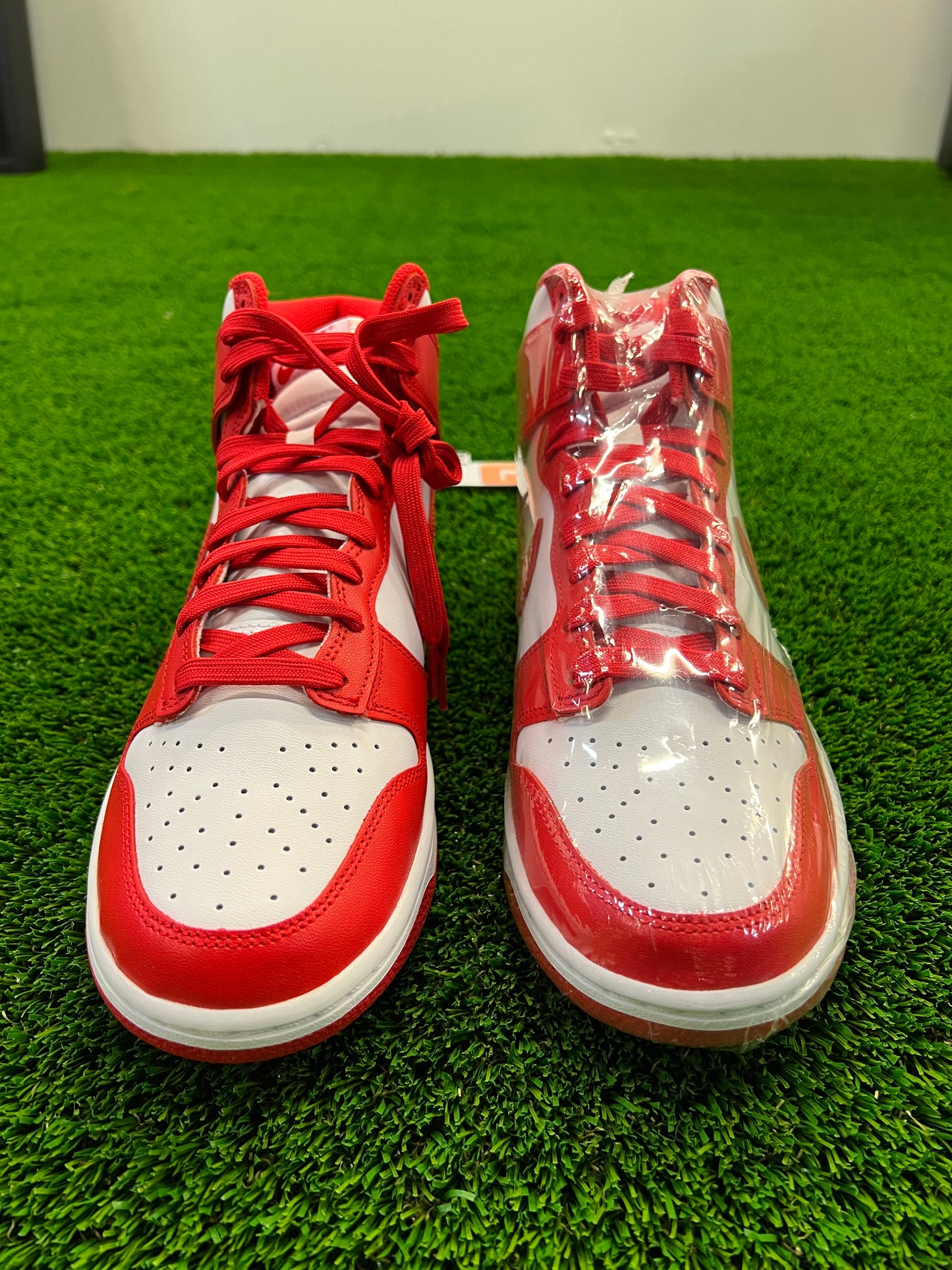 Mens Nike dunk high championship red mens shoes