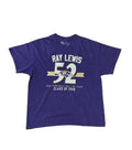 Baltimore Ravens Ray Lewis #52 Pro Football Hall Of Fame Class Of 2018 T-Shirt XL Purple Career Stats 1996-2012 NFL