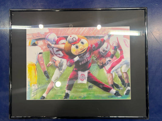 Ohio State Brutus Buckeye Framed Poster