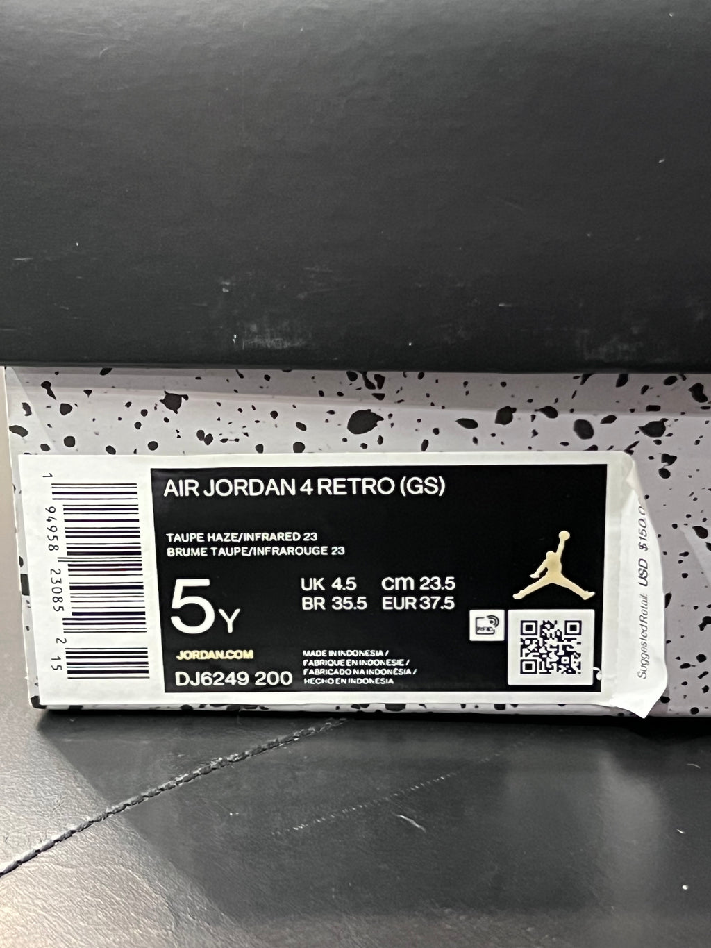 Gradeschool Air Jordan 4 Taupe Haze Size 5y