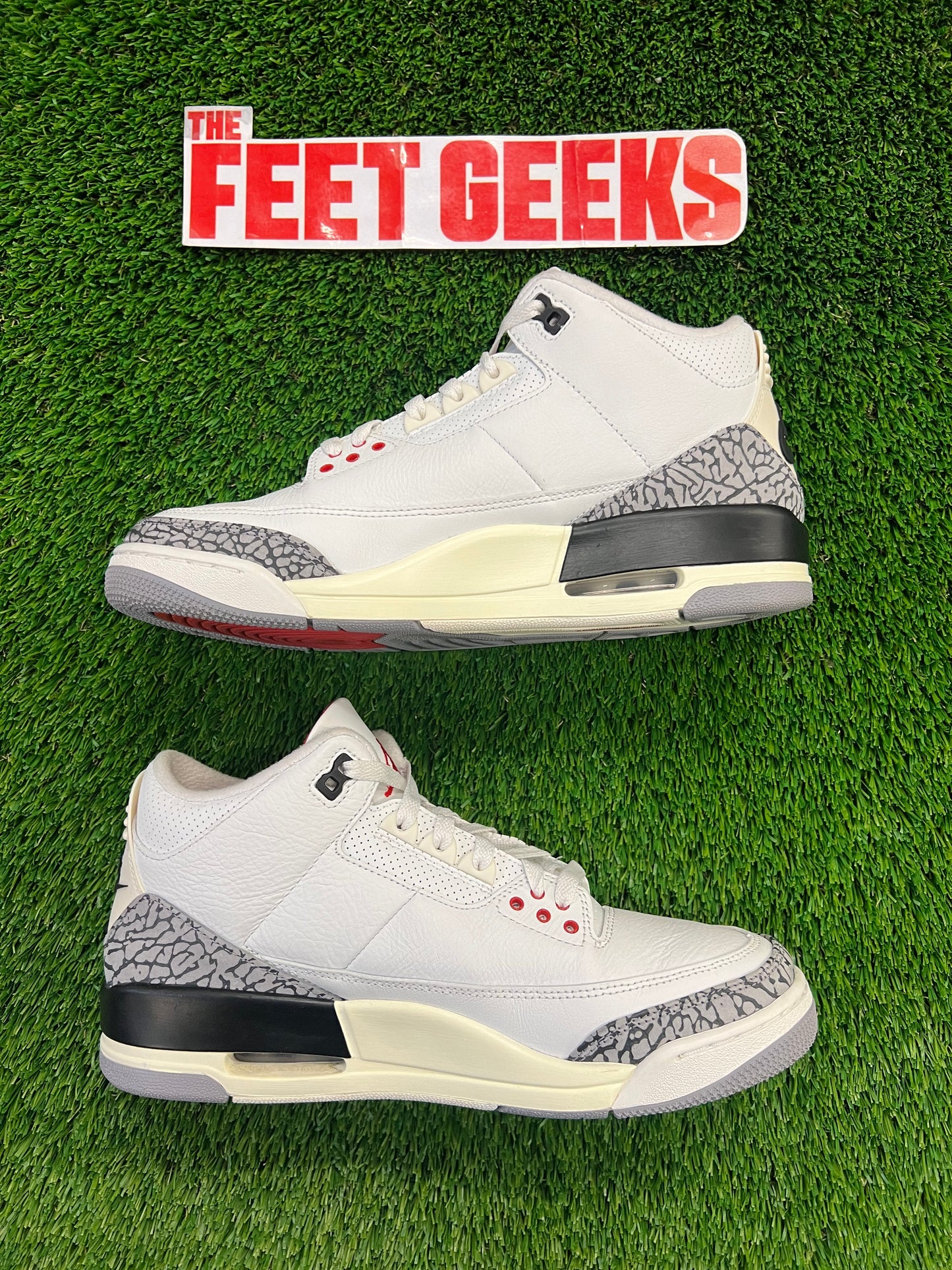 Men’s Air Jordan 3 White Cement Reimagined Size 10 Shoes Pre-Owned