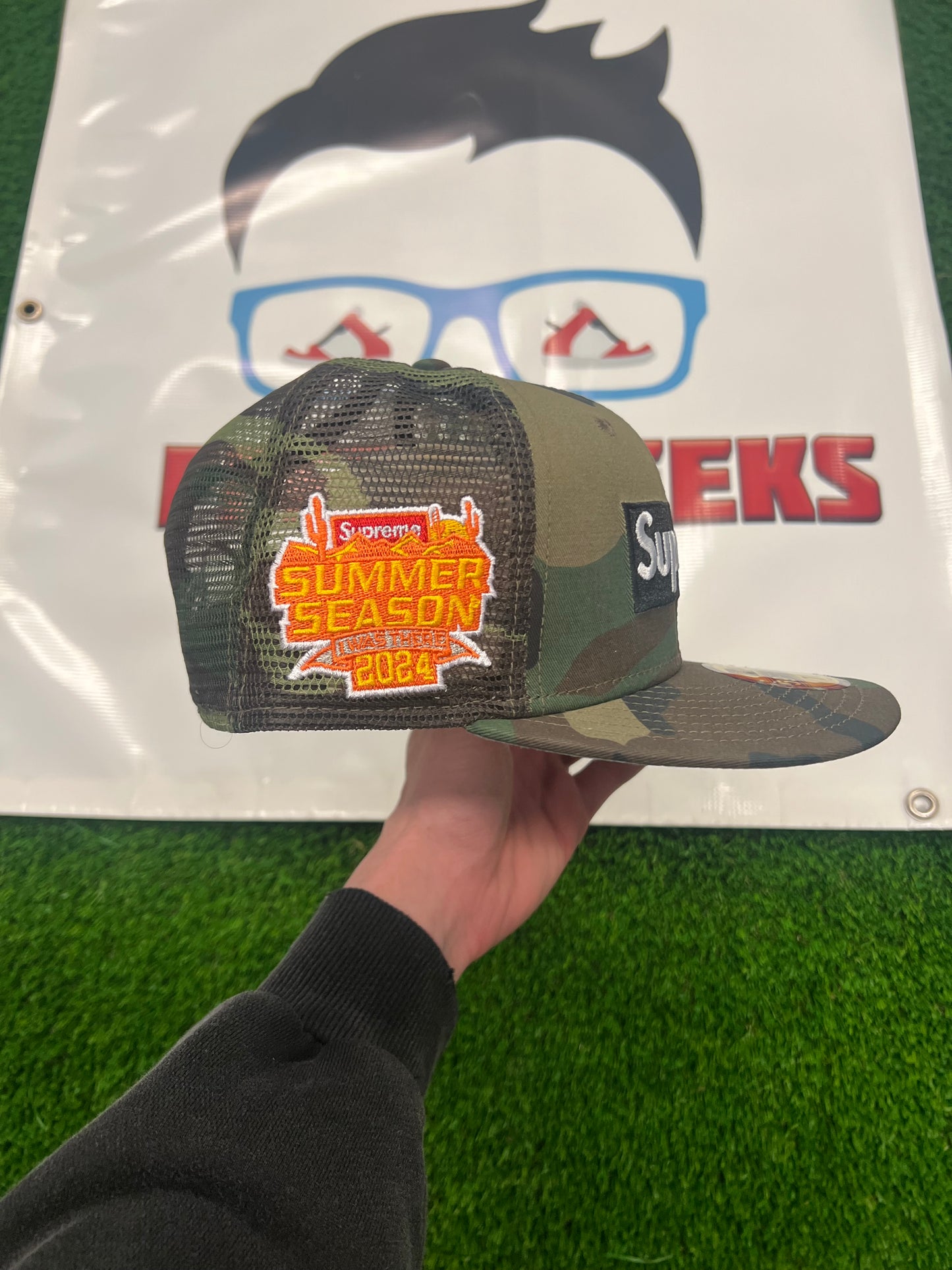 Supreme Mesh Camo New Era Hat Brand New