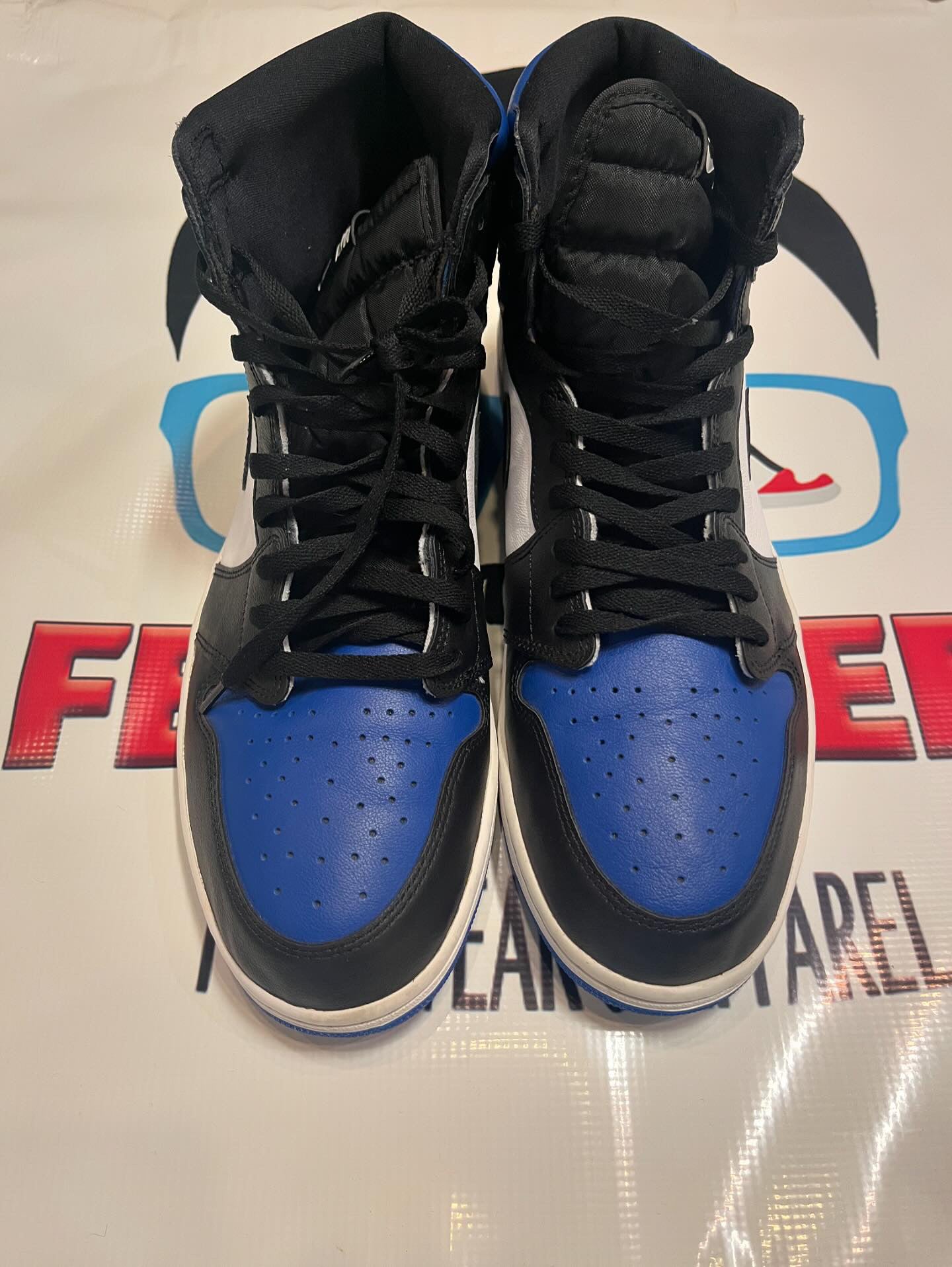 Men’s Air Jordan 1 Royal Toe Size 15 Shoes Pre-Owned No Box