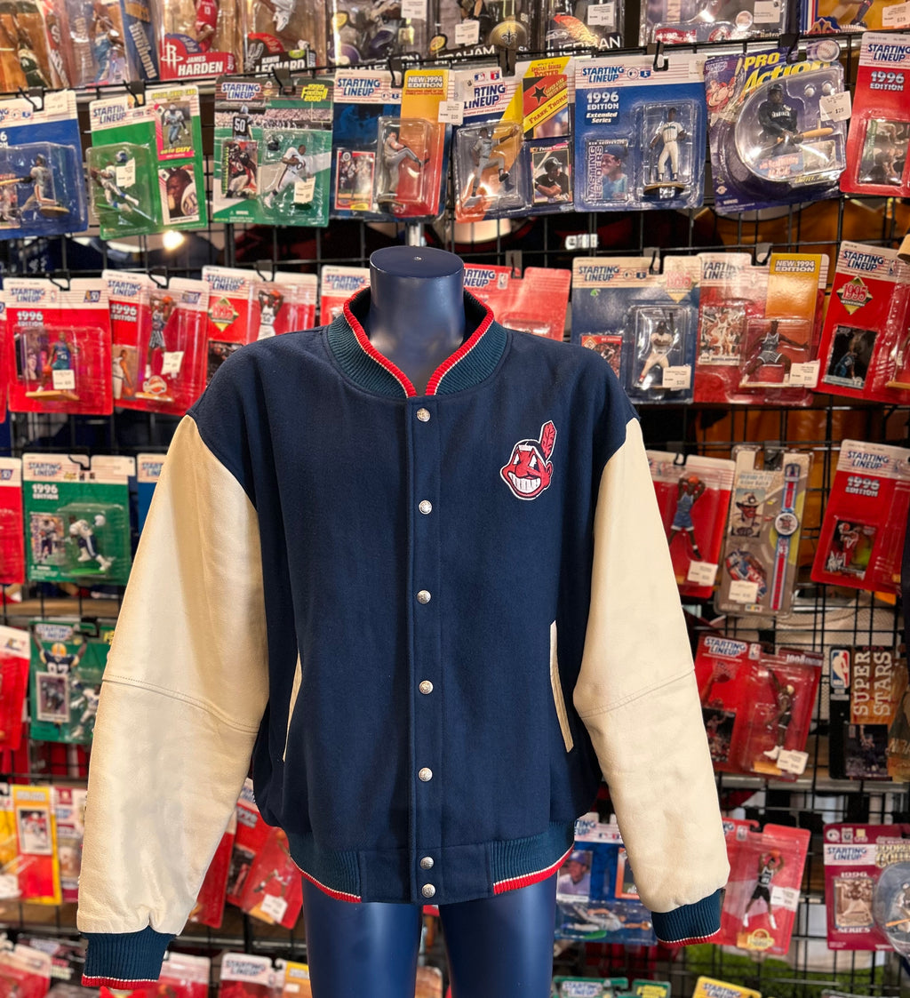 Carl Banks Cleveland Indians Wahoo Varsity Jacket Size 2XL