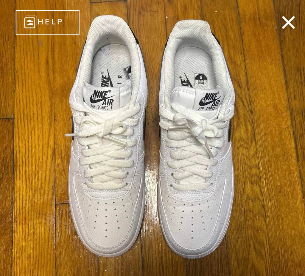 Nike Air Force 1 Low White Black Size 9 Men Shoes