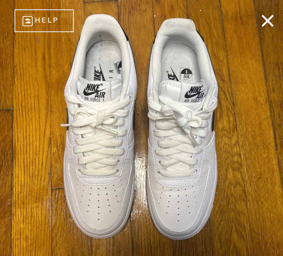 Nike Air Force 1 Low White Black Size 9 Men Shoes
