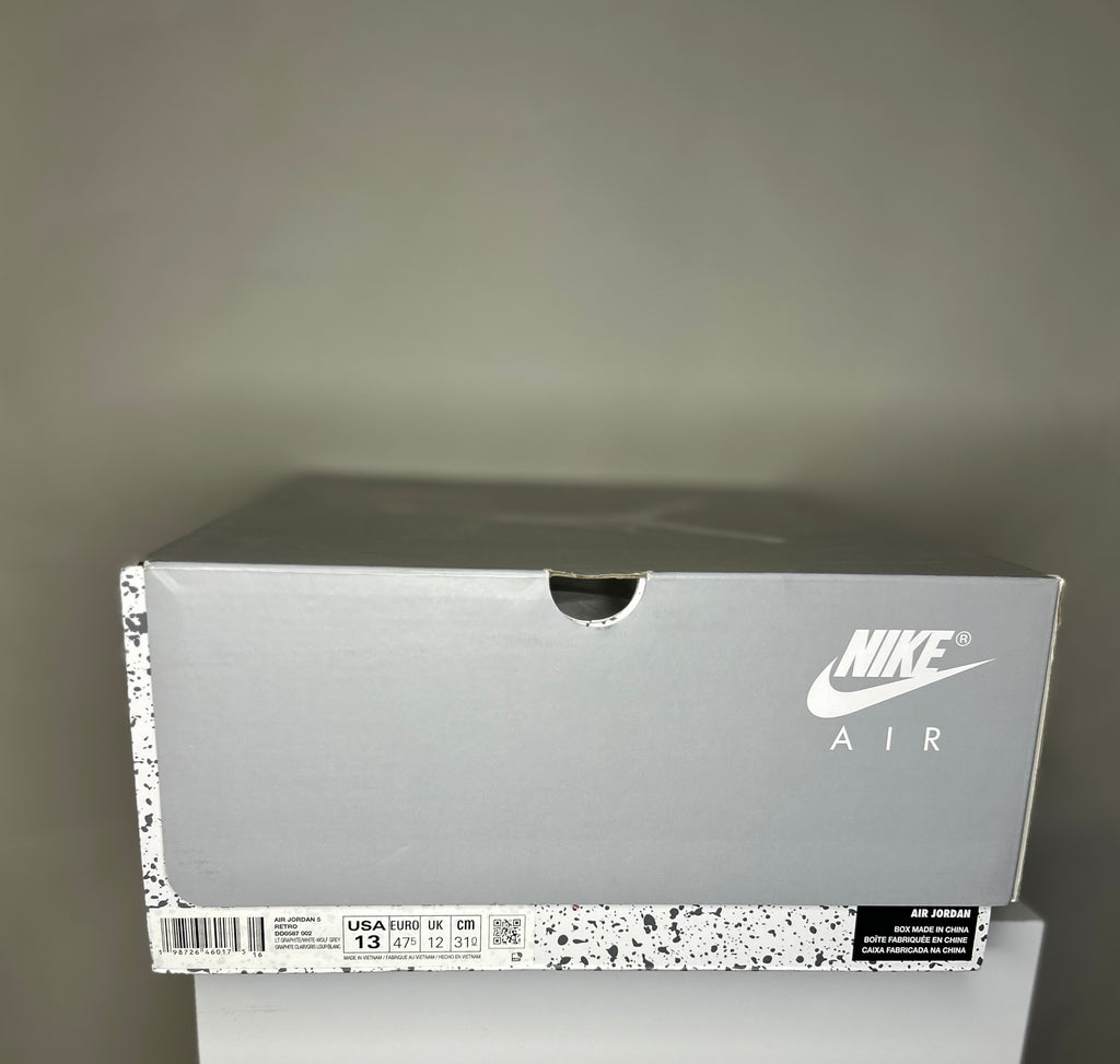 Jordan 5 Retro Wolf Grey Size 13 Mens Shoes