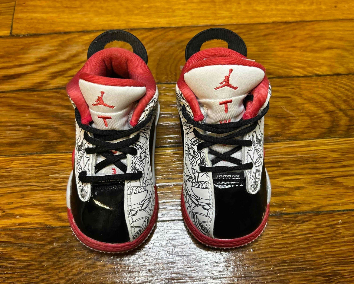 Air Jordan Dub Zero Fire Red Size 4C Toddler shoes