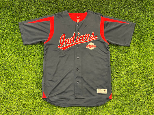 Men’s Cleveland Indians Dynasty Navy Jersey Size L