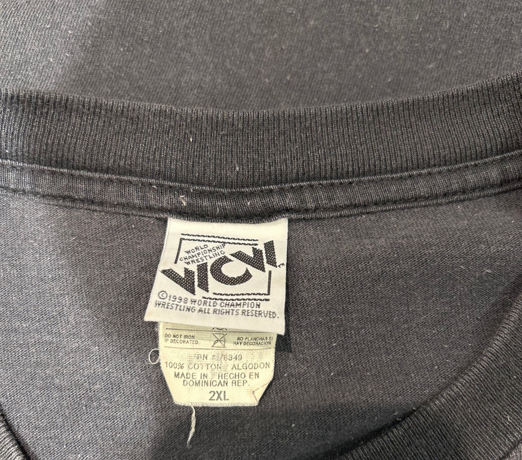 Vintage 1998 WCW Kevin Nash NWO Wolf Pack T-Shirt Size 2XL