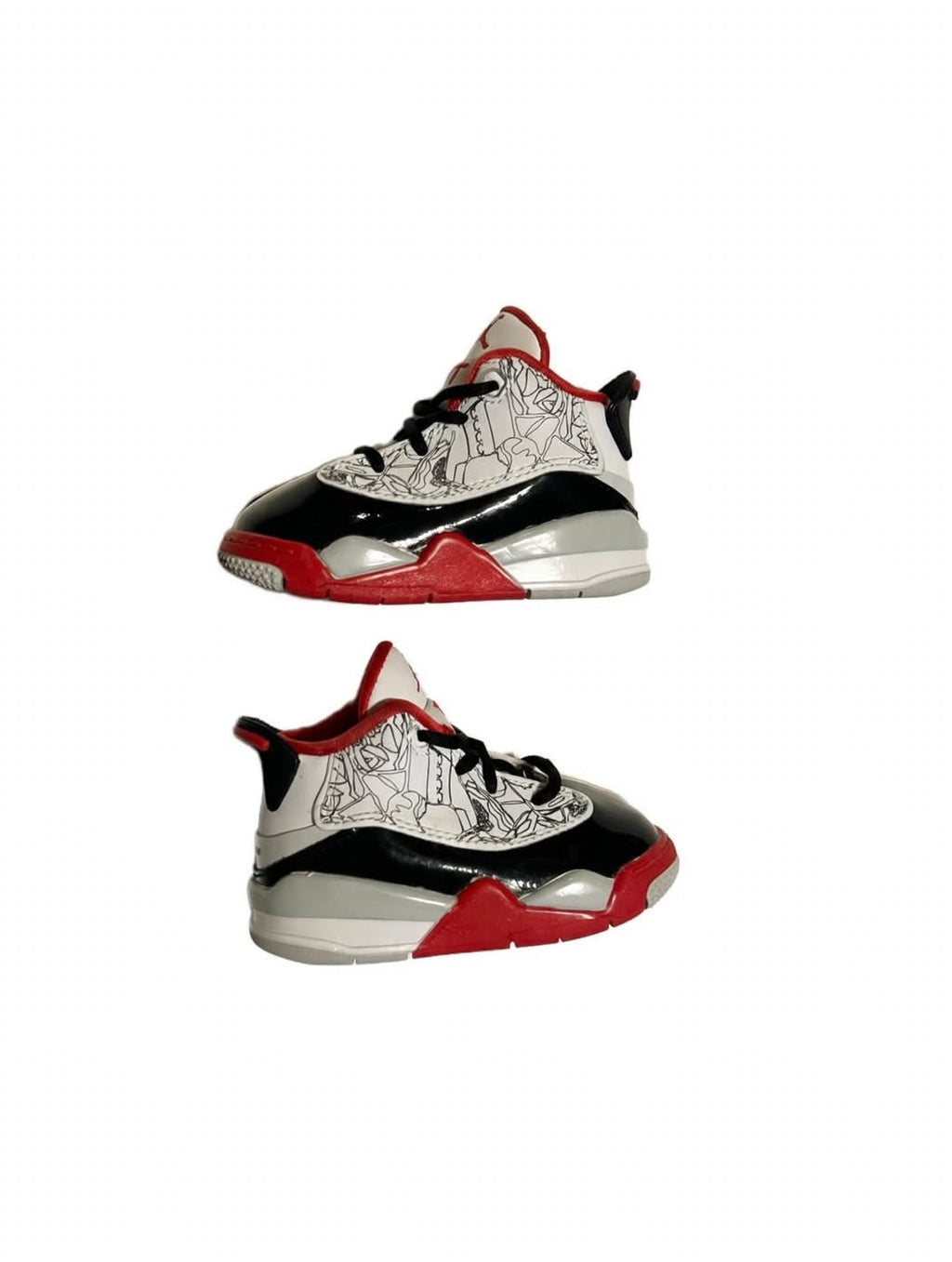 Jordan Dub Zero TD 4C DV1358-160 White Red Black Toddler Baby NEW No Box