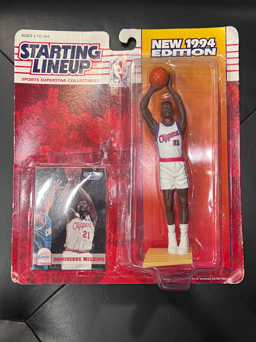 1994 Starting Lineup Dominque Wilkins Clippers Figure