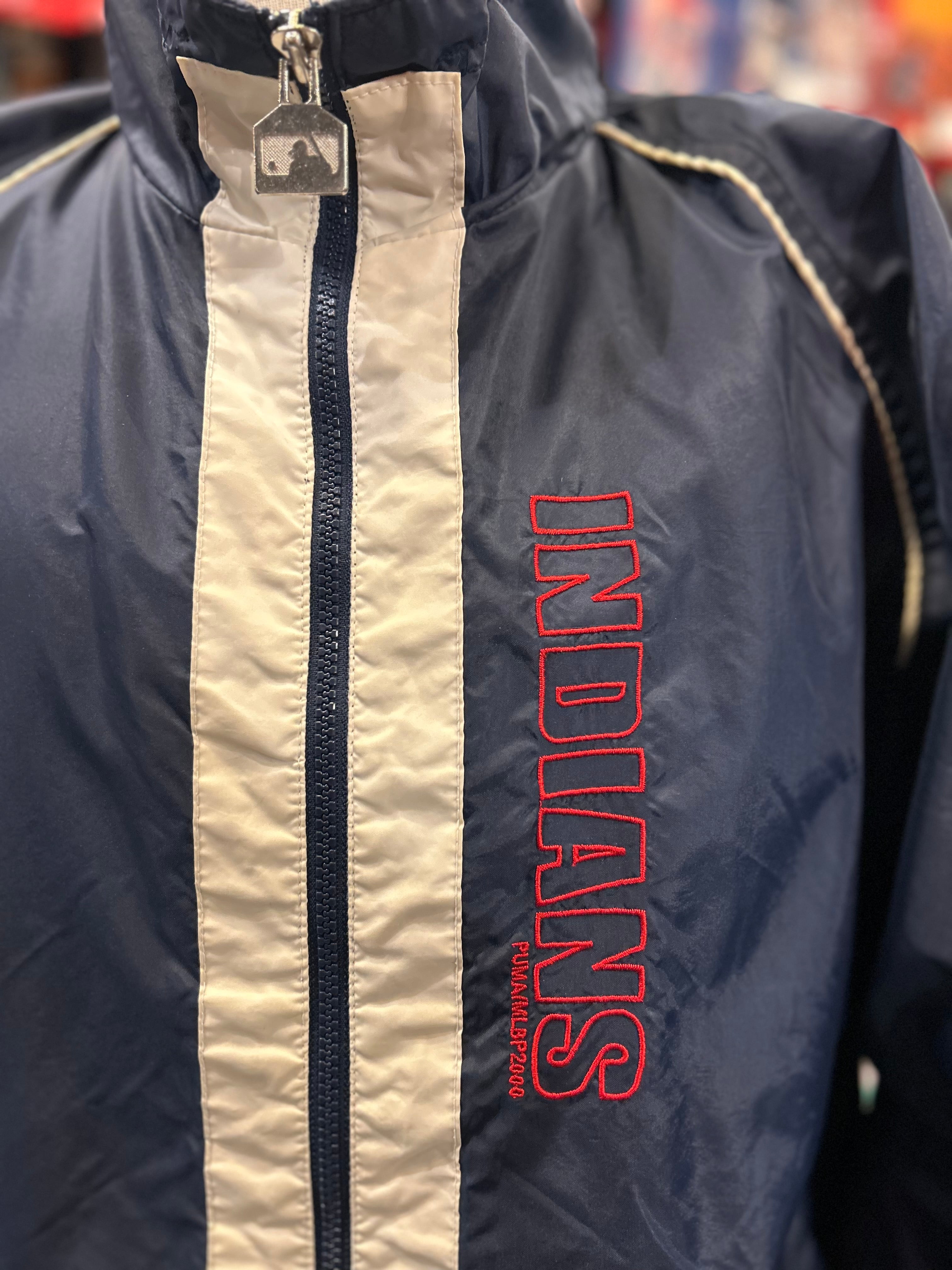 Vintage Puma Cleveland Indians Wahoo Patch Jacket Size XL