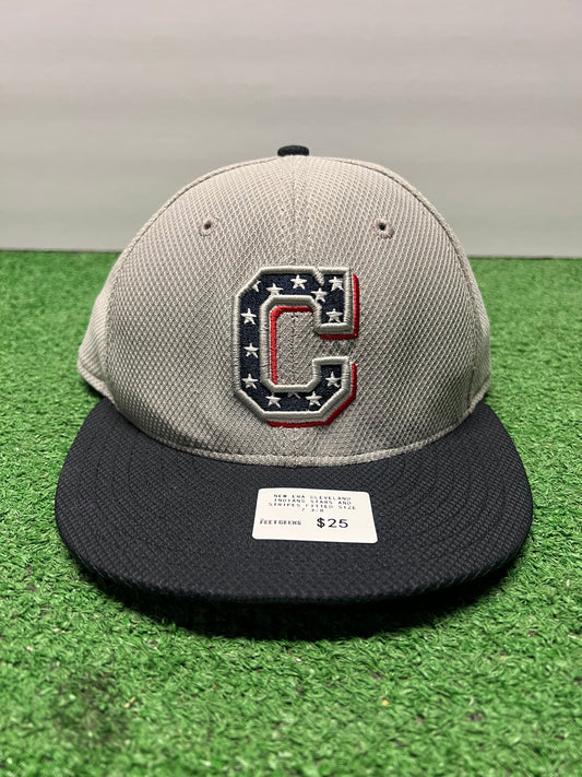 New Era Cleveland Indians Stars & Stripes Fitted Size 7 3/8